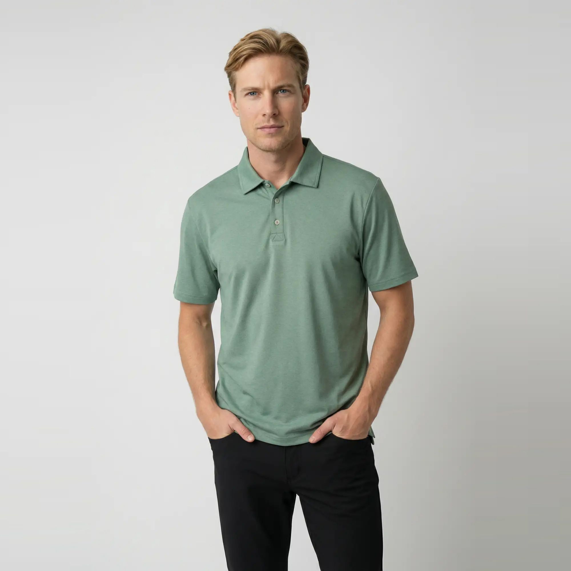 Sun Mountain Men's Lux Heather Golf Polo
