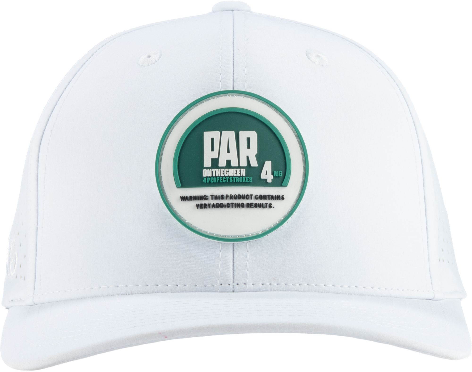 SWAG Men's Zyn Par 4 Golf Hat, White