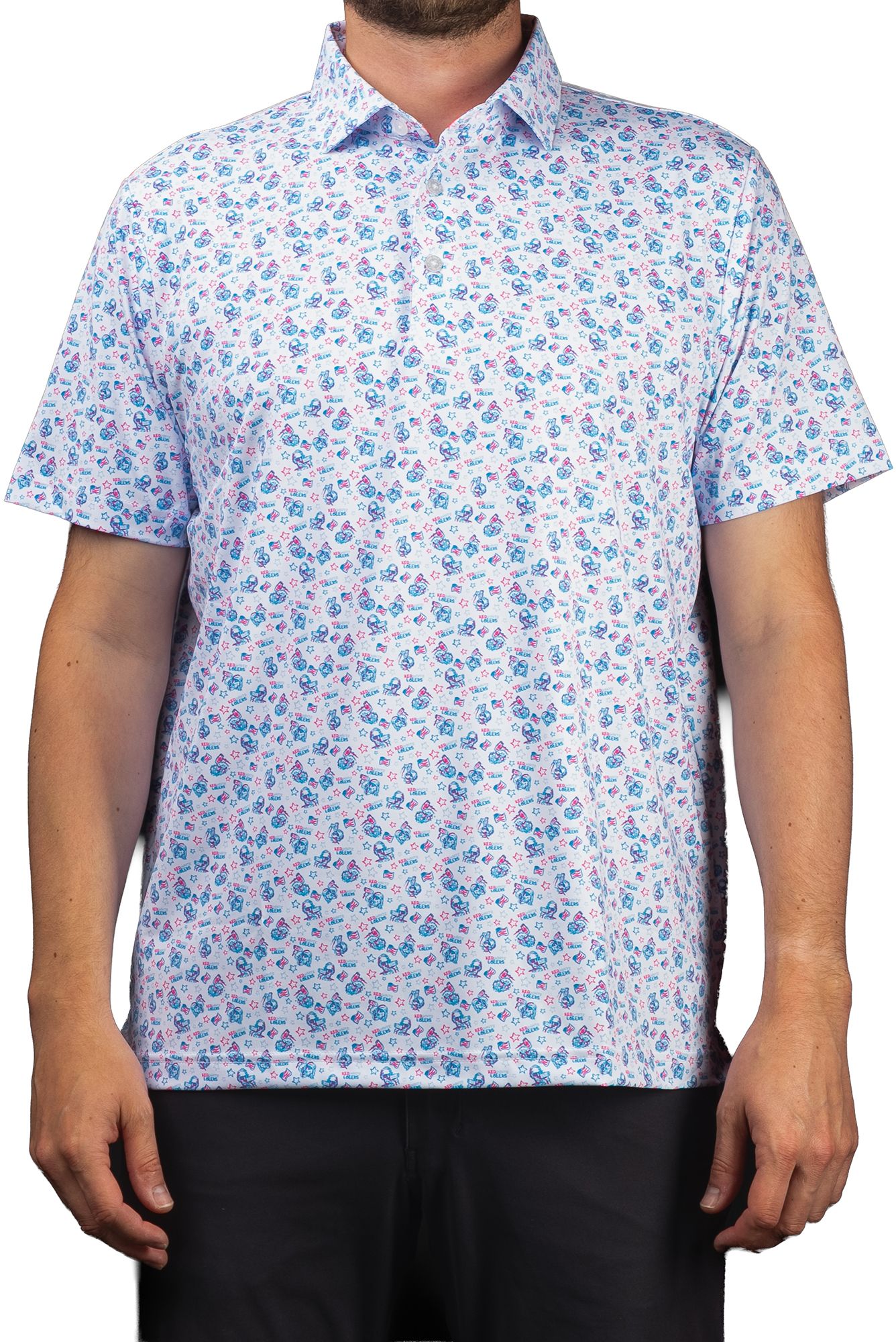 SWAG Men's Red White And Beers Classic Golf Polo