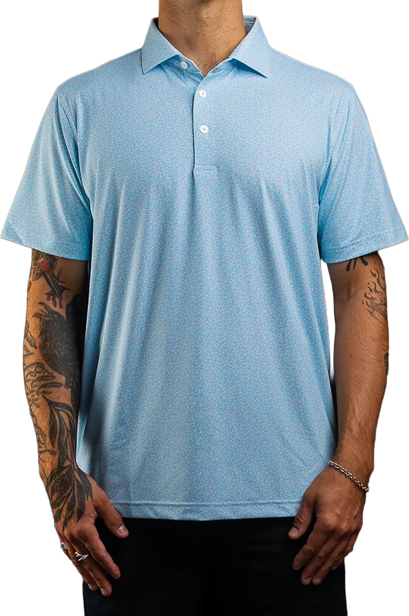 SWAG Men's High Roller Classic Golf Polo, Small, Blue