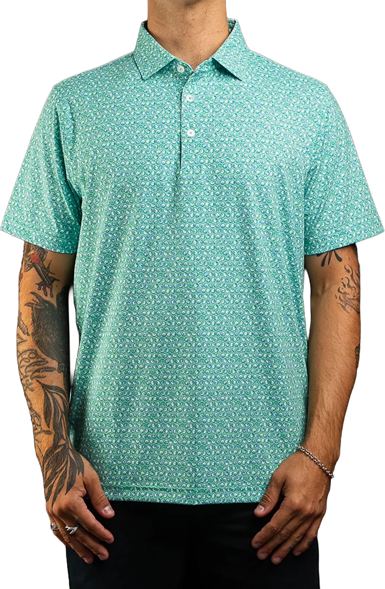 SWAG Men's 8-Ball Classic Golf Polo, Medium, Green