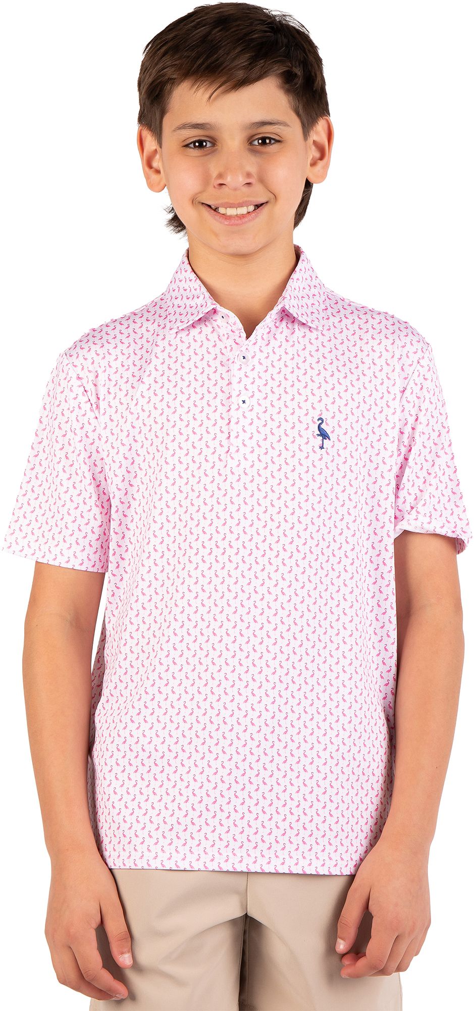 TailorByrd Boys' Flamingos  Performance Polo