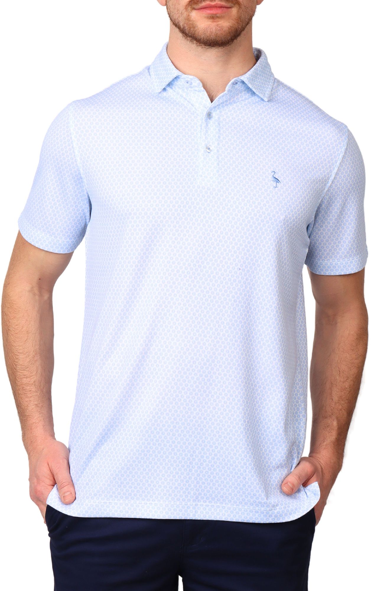 TailorByrd Men's Geo Floral Modal Pique Polo