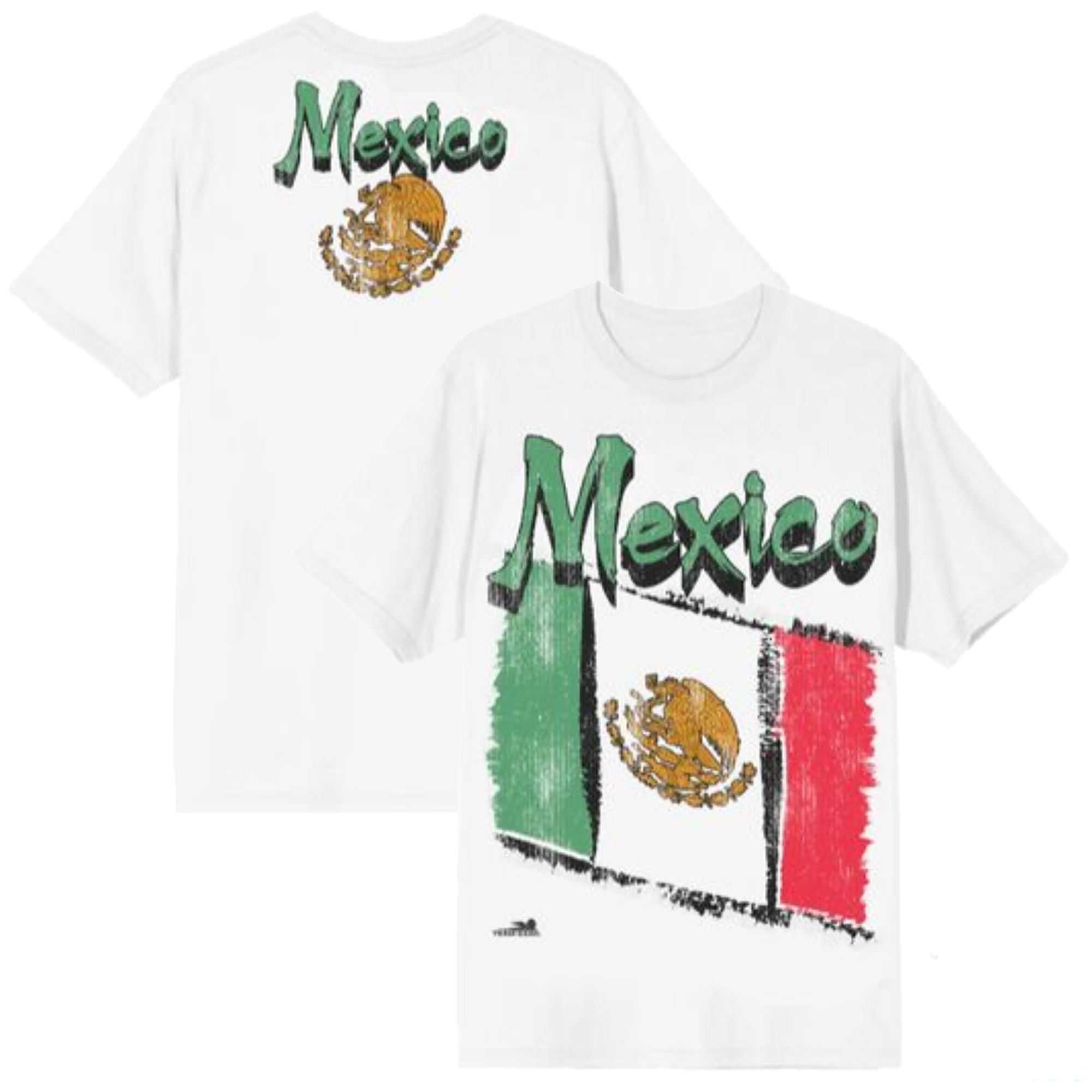 Team Gear Adult Mexico 2026 White Flag T-Shirt