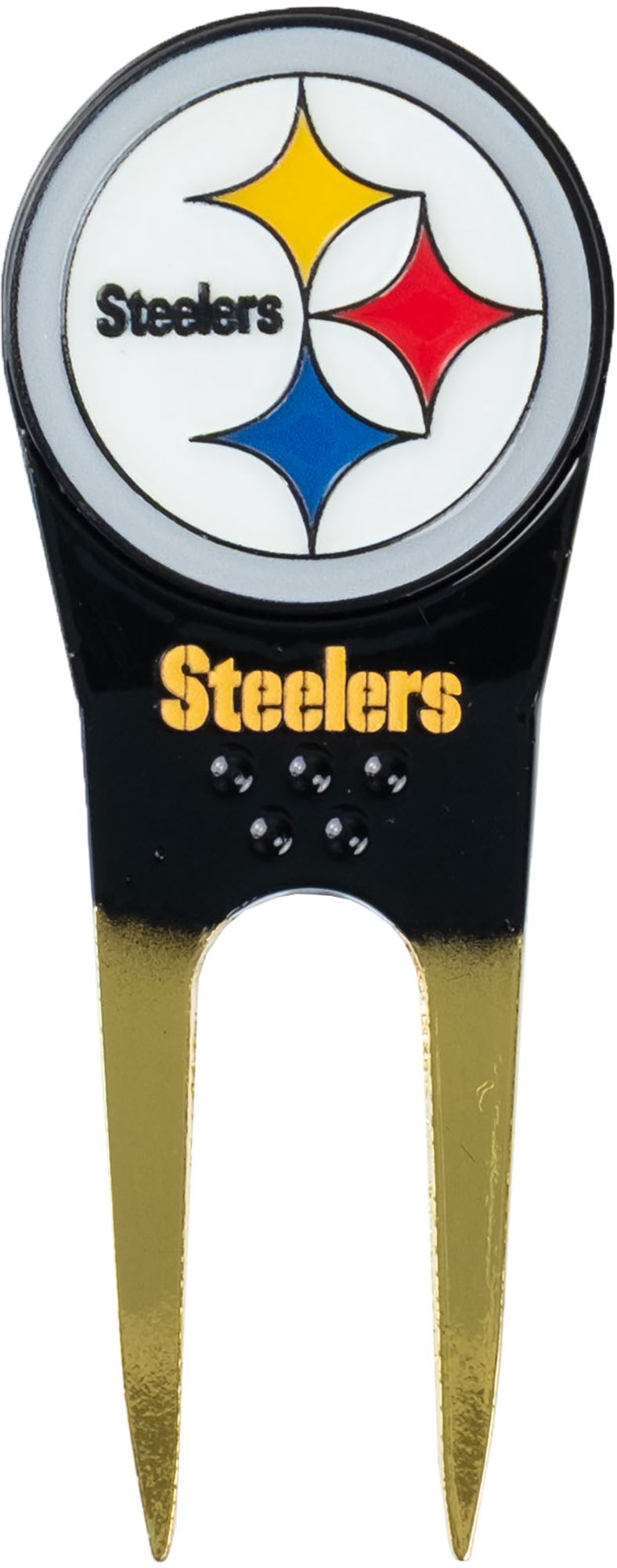 CMC Design Pittsburgh Steelers Divot Tool with Custom Shaped Removable Marker