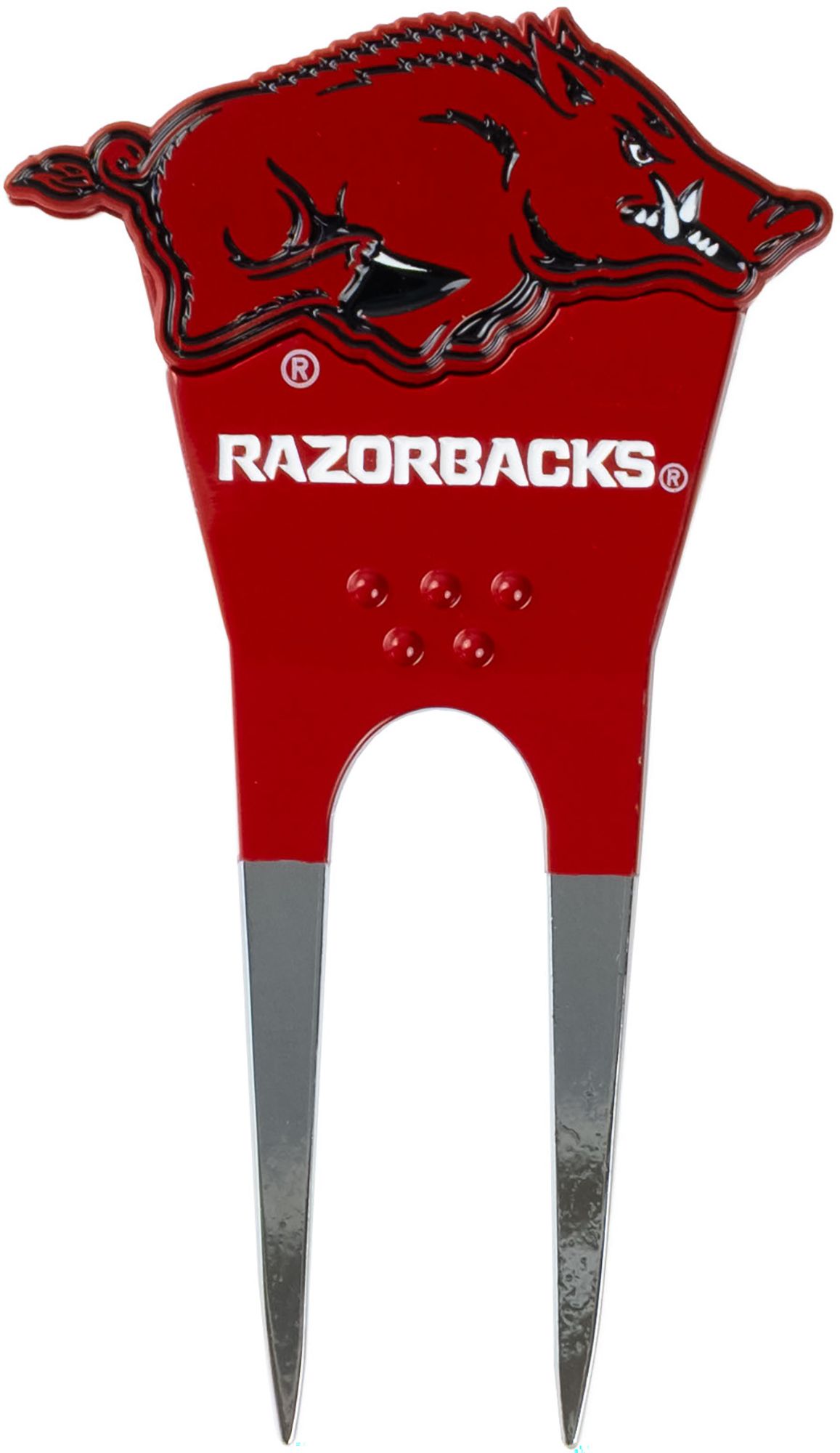 CMC Design Arkansas Razorbacks Divot Tool with Custom Shaped Removable Marker, Green
