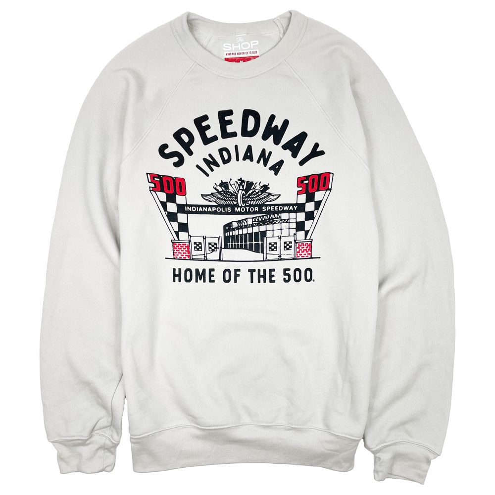 The Shop Adult Indy 500 White Vintage Crewneck Sweatshirt