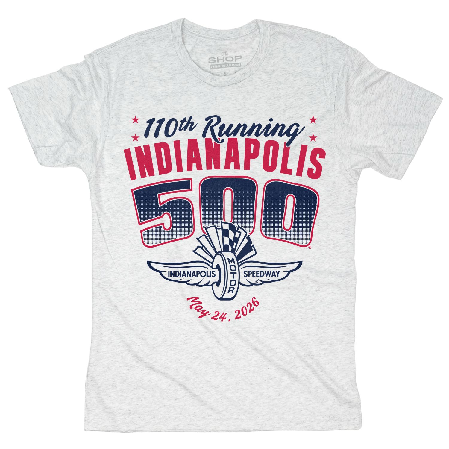 The Shop Adult Indy 500 White 110th Running T-Shirt