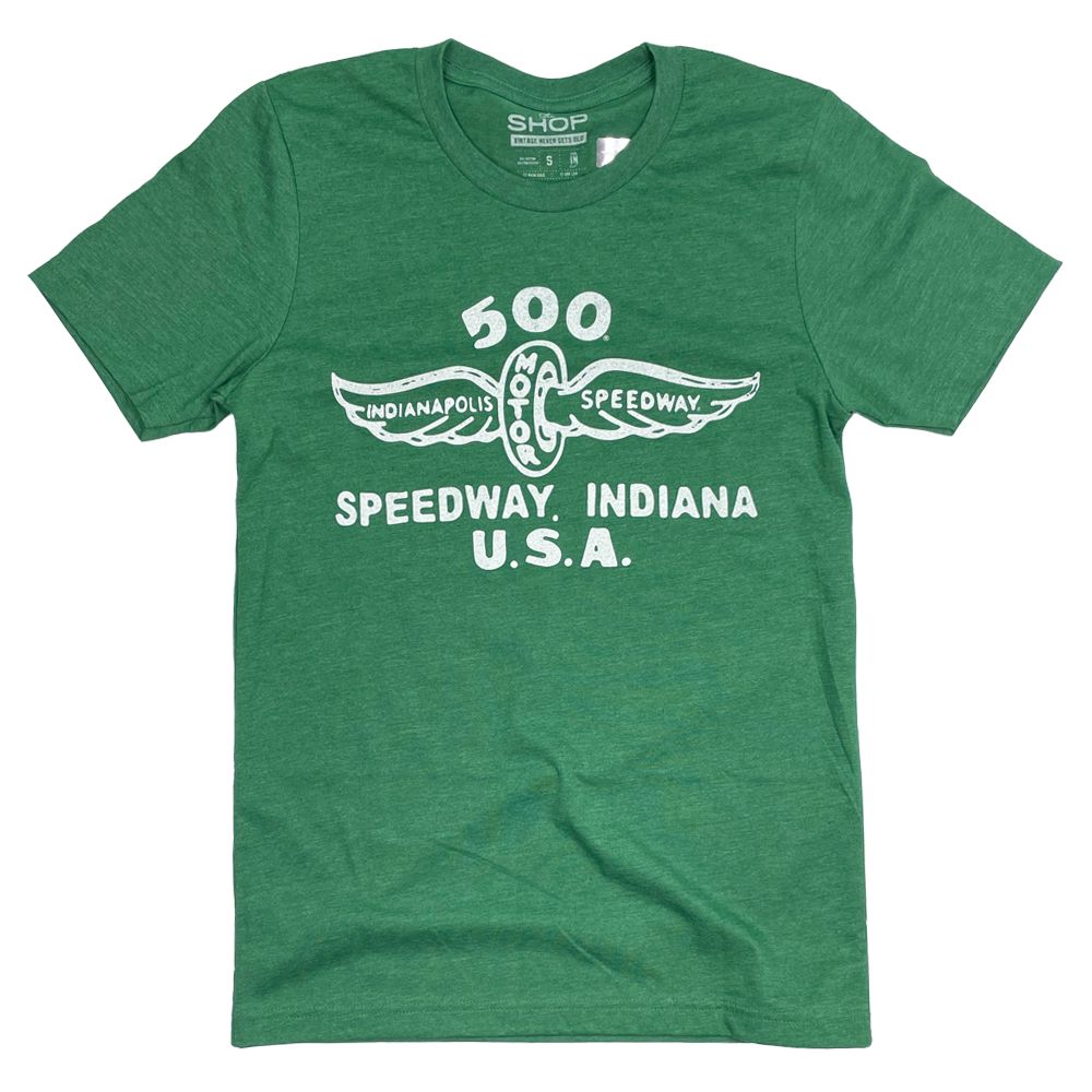 The Shop Adult Indy 500 Green Speedyway T-Shirt