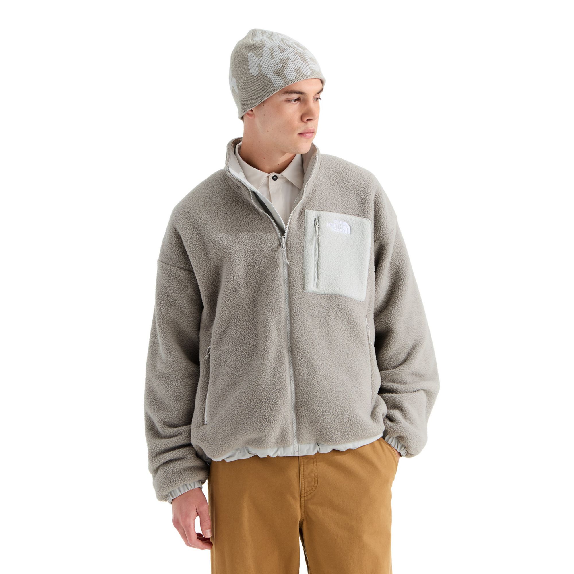 The North Face Men’s Yumiori Reversible Fleece Water-Resistant Jacket (Size: Medium): Cumulus Cloud/Stone Slab