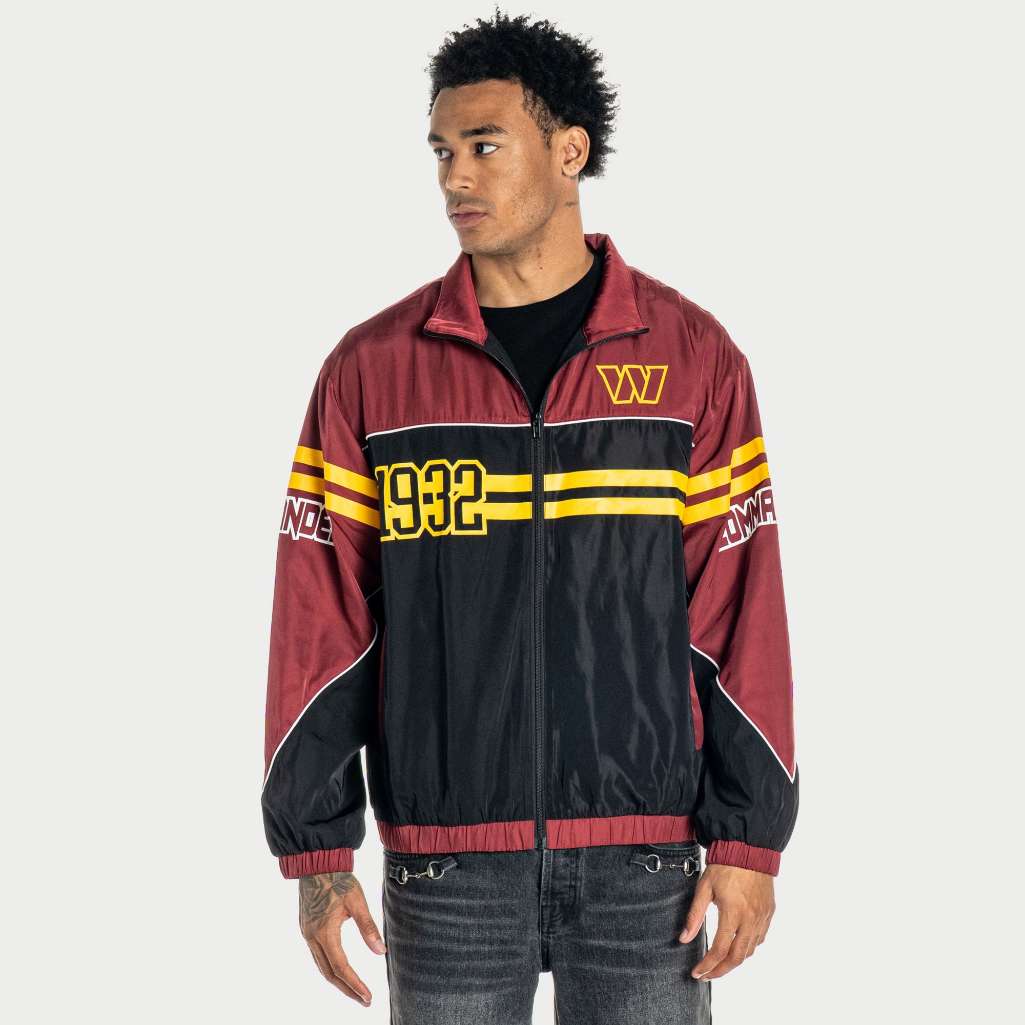 The Wild Collective Women's Washington Commanders Oversized Full-Zip Track Jacket