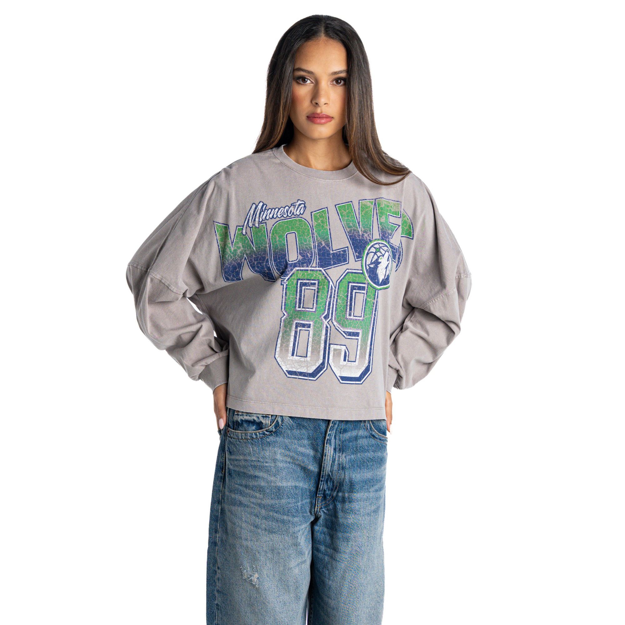 The Wild Collective Women's Minnesota Timberwolves Heavyweight Graphic Long Sleeve Shirt