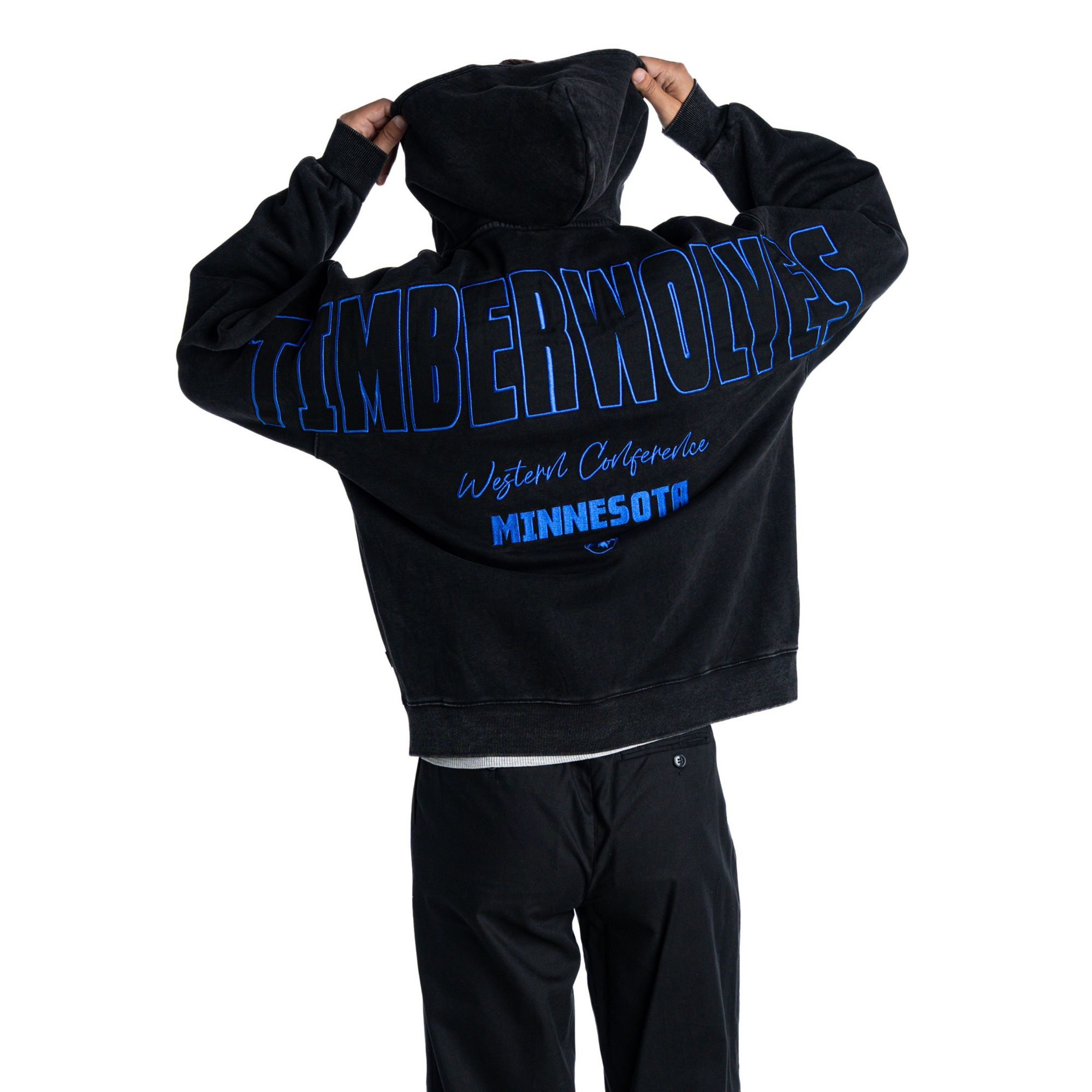 The Wild Collective Women's Minnesota Timberwolves Oversized Full-Zip Hoodie
