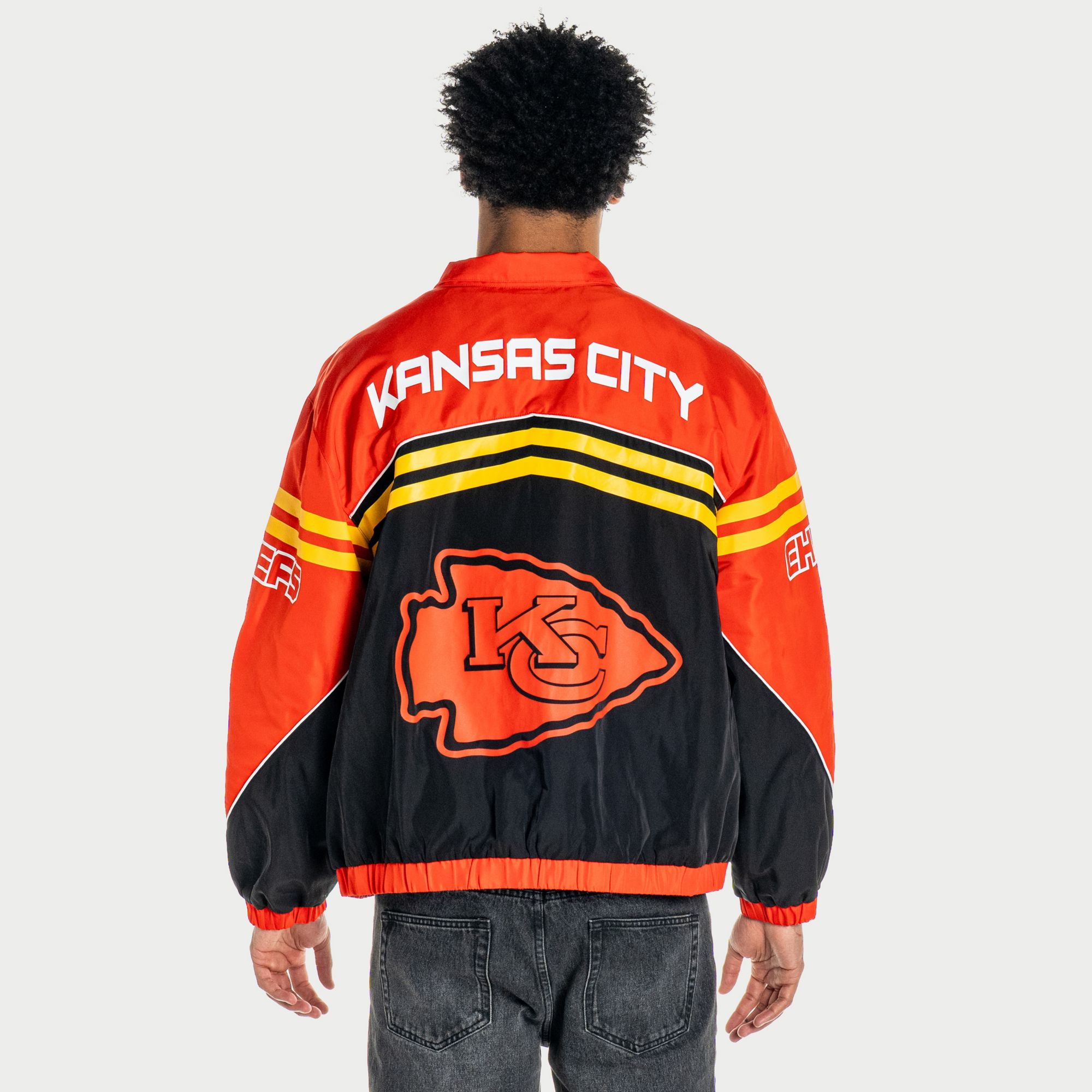 The Wild Collective Women's Kansas City Chiefs Oversized Full-Zip Track Jacket