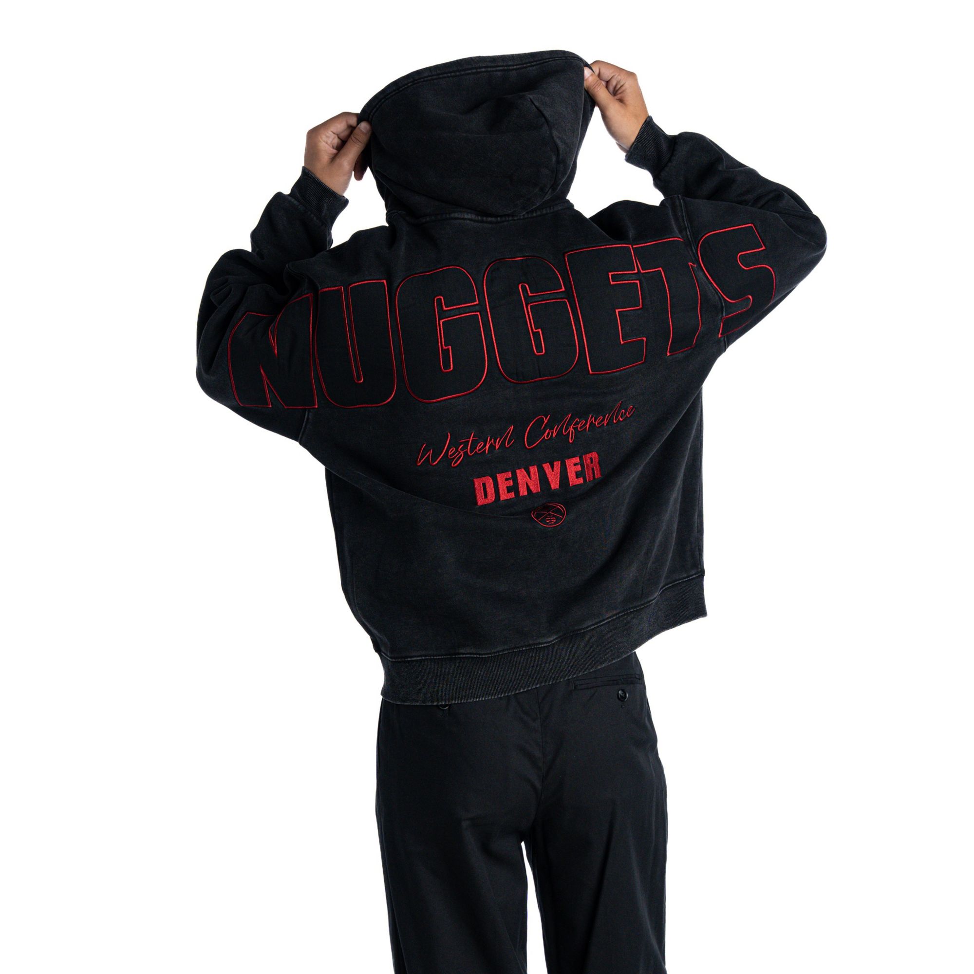 The Wild Collective Women's Denver Nuggets Oversized Full-Zip Hoodie