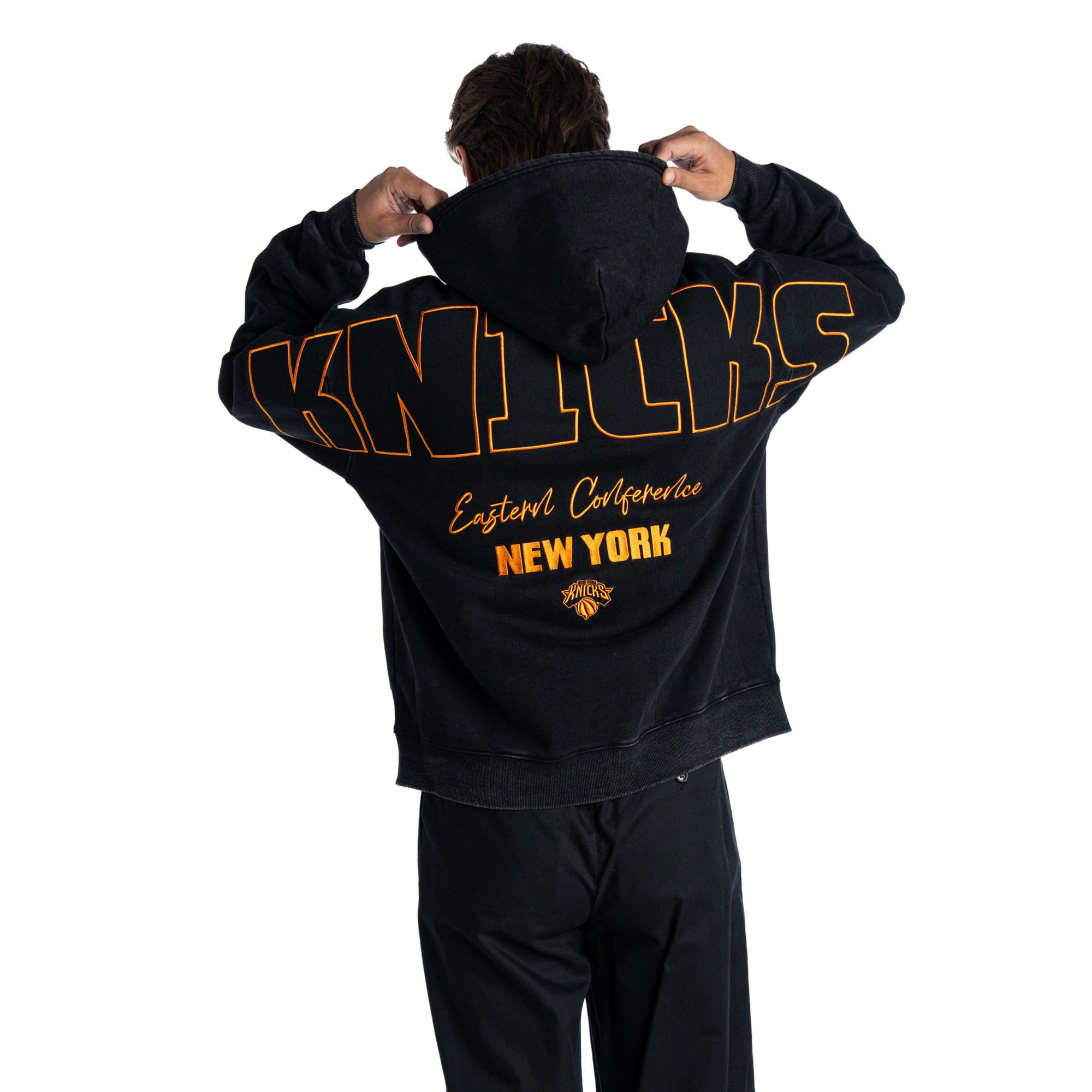 The Wild Collective Women's New York Knicks Oversized Full-Zip Hoodie