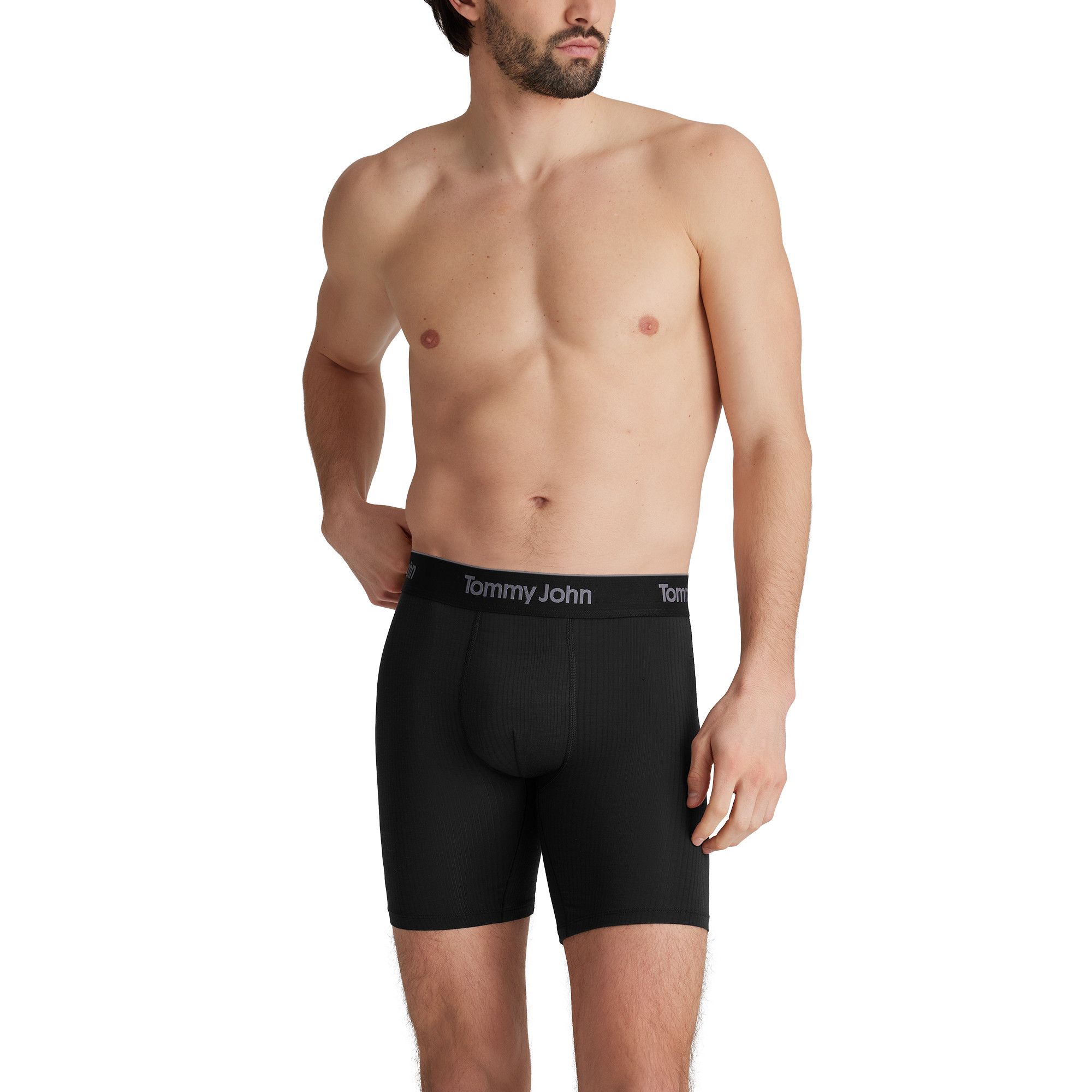 Tommy John Men's Men's Luxe Rib 6" Boxer Brief 3-Pack