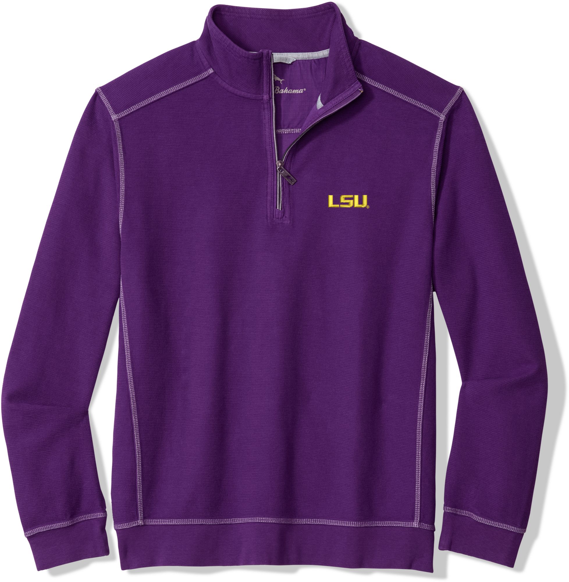 Tommy Bahama Men's LSU Tigers Black Montego Bay 1/2 Zip Jacket