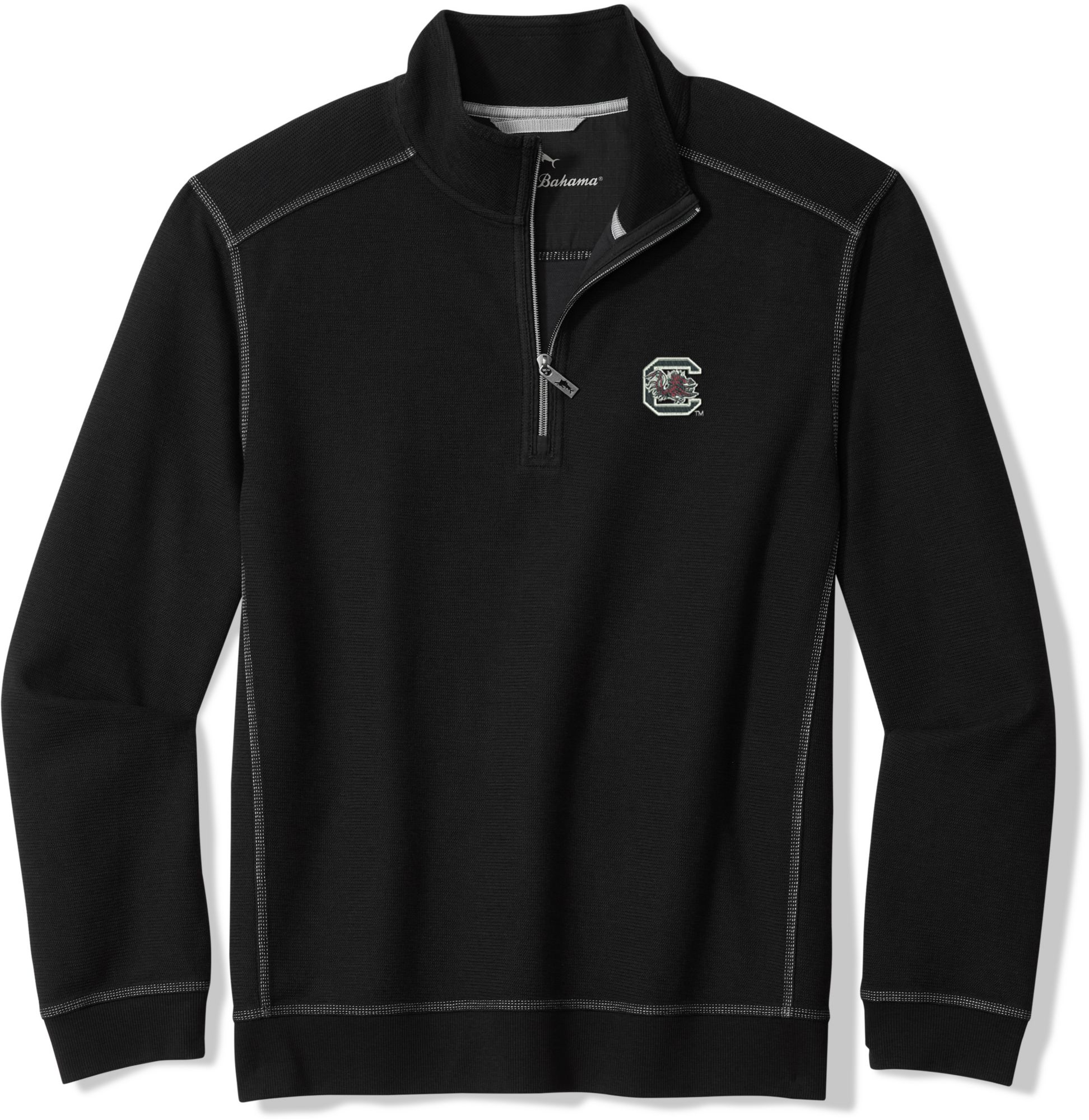Tommy Bahama Men's South Carolina Gamecocks Black Montego Bay 1/2 Zip Jacket