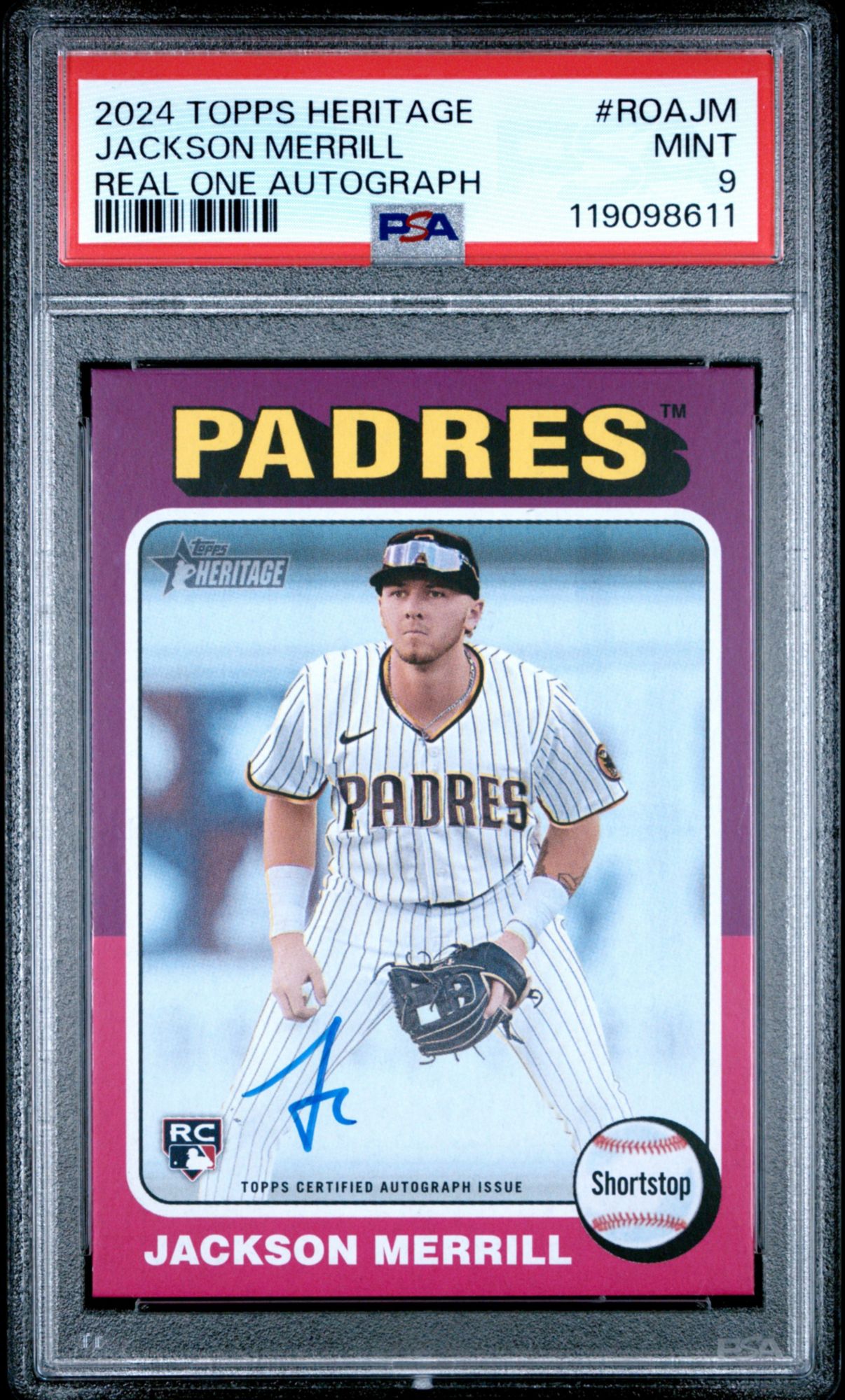 2024 Topps Heritage Real One Autographs Roajm Jackson Merrill High