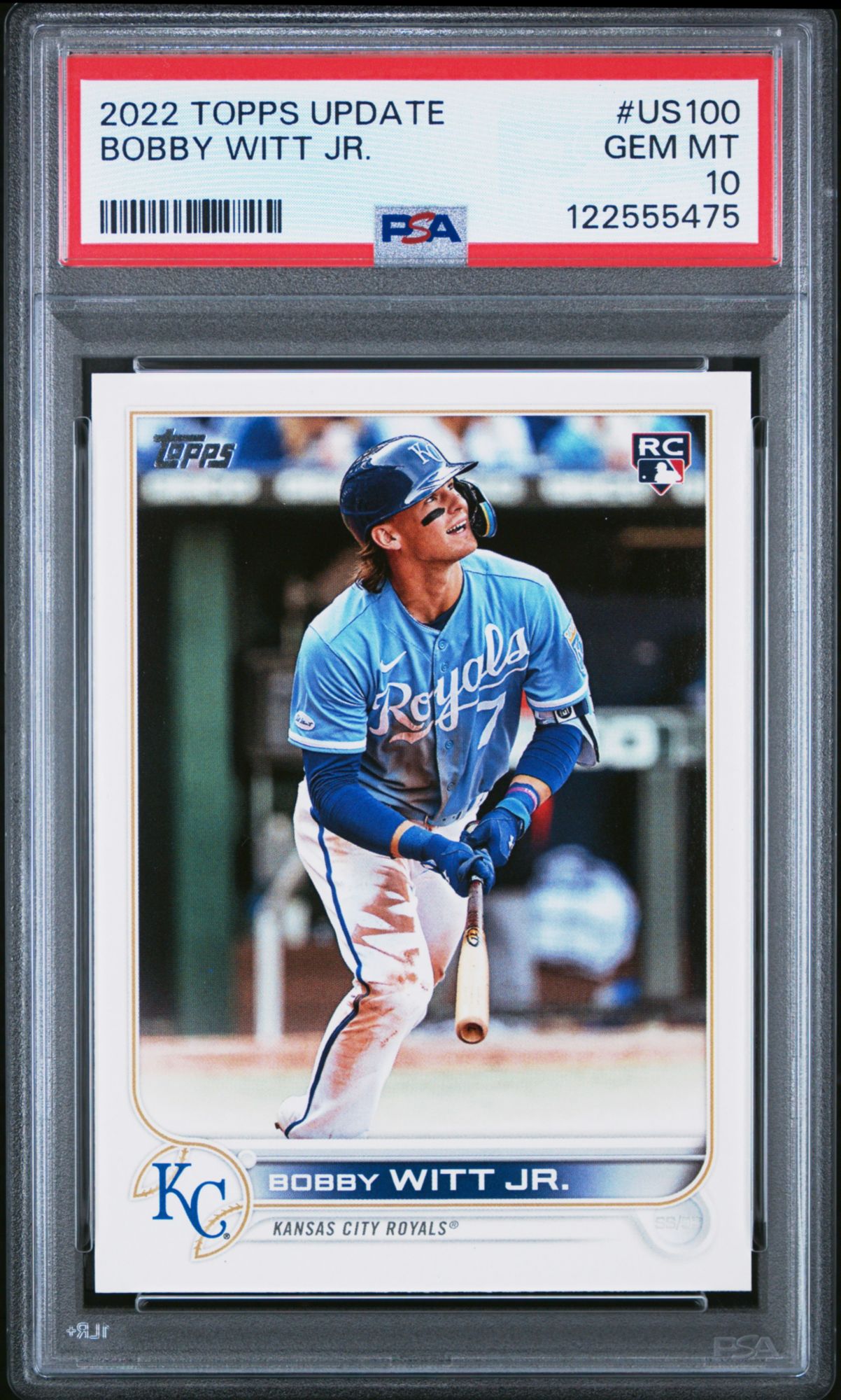 2022 Topps Update US100 Bobby Witt Jr. PSA 10