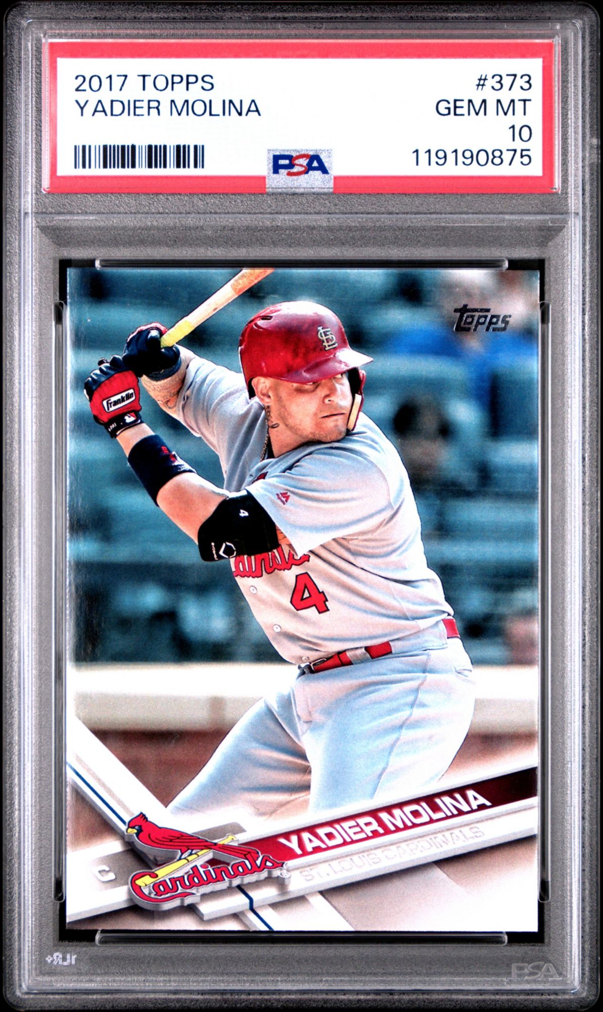 2017 Topps 373 Yadier Molina PSA 10