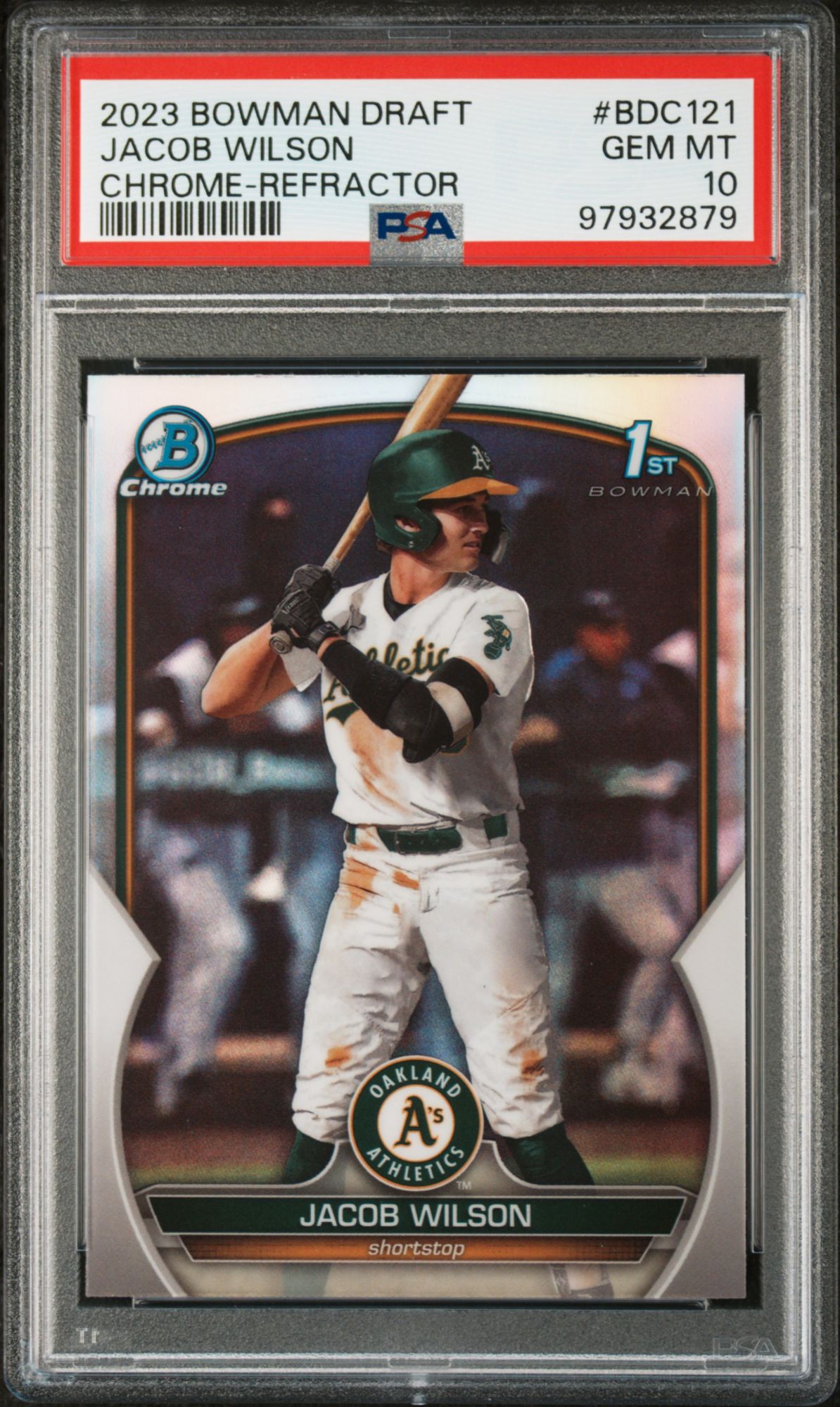 2023 Bowman Draft BDC121 Jacob Wilson Chrome-Refractor PSA 10