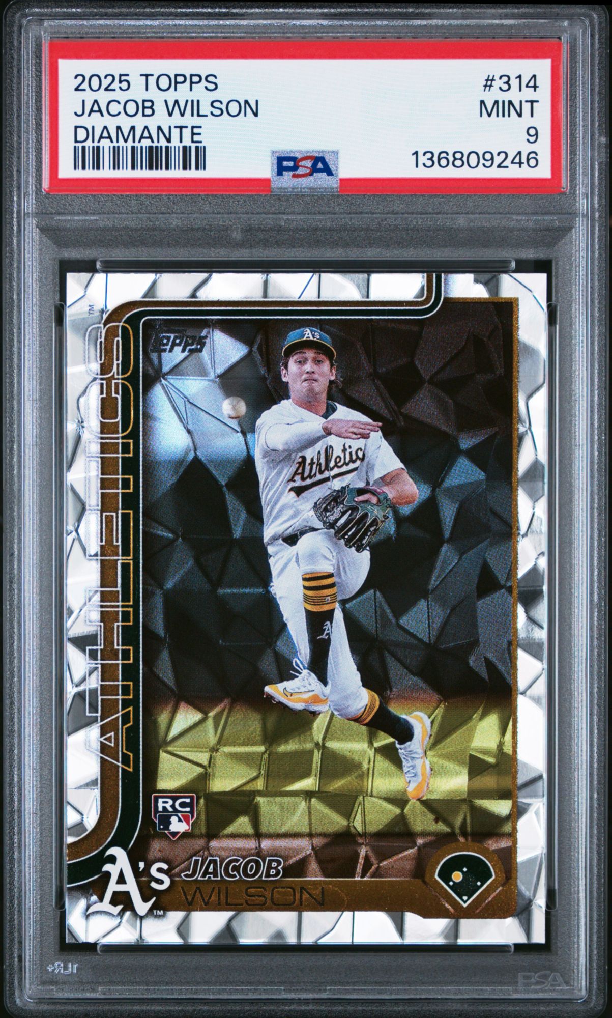 2025 Topps 314 Jacob Wilson Diamante PSA 9