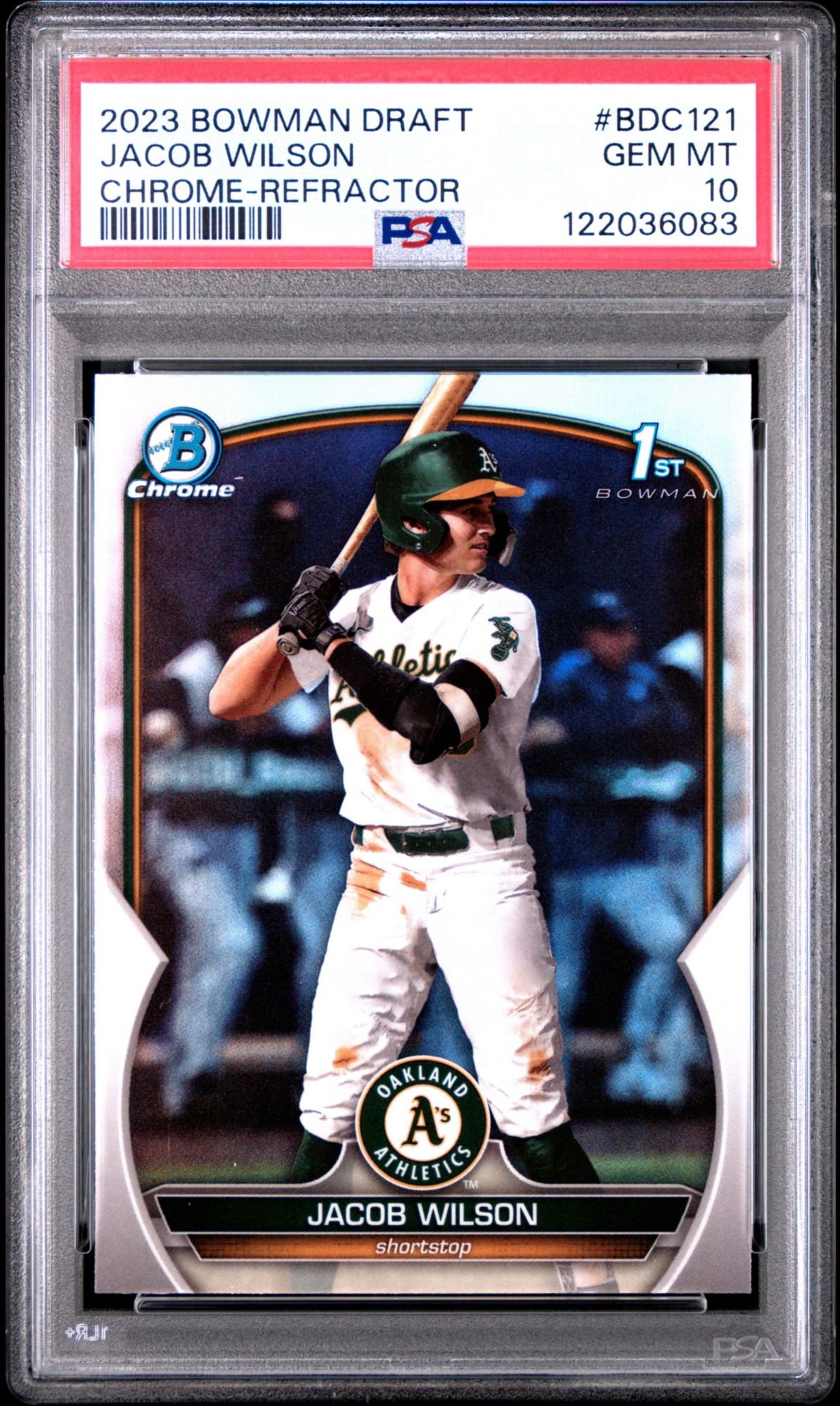 2023 Bowman Draft BDC121 Jacob Wilson Chrome-Refractor PSA 10