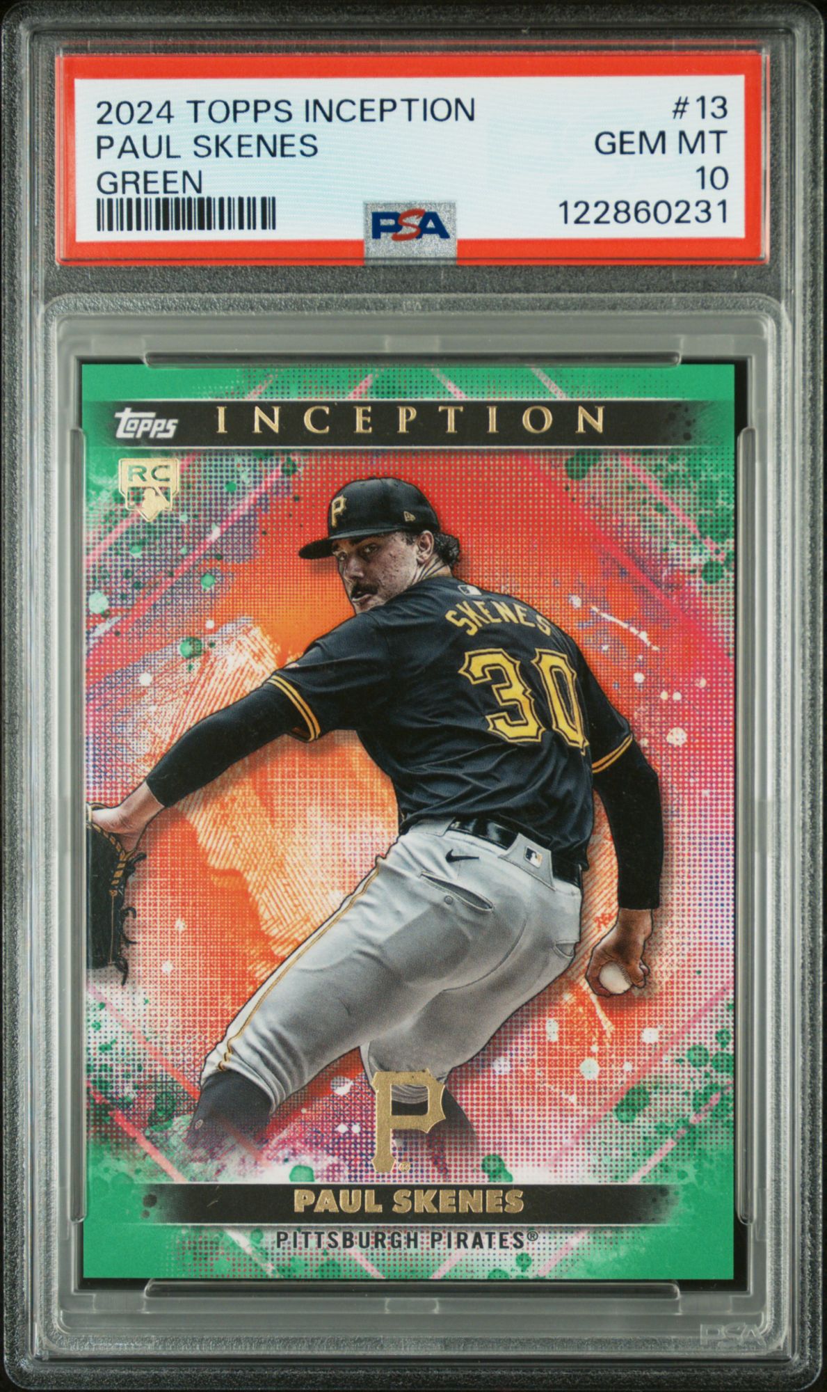 2024 Topps Inception 13 Paul Skenes Green PSA 10