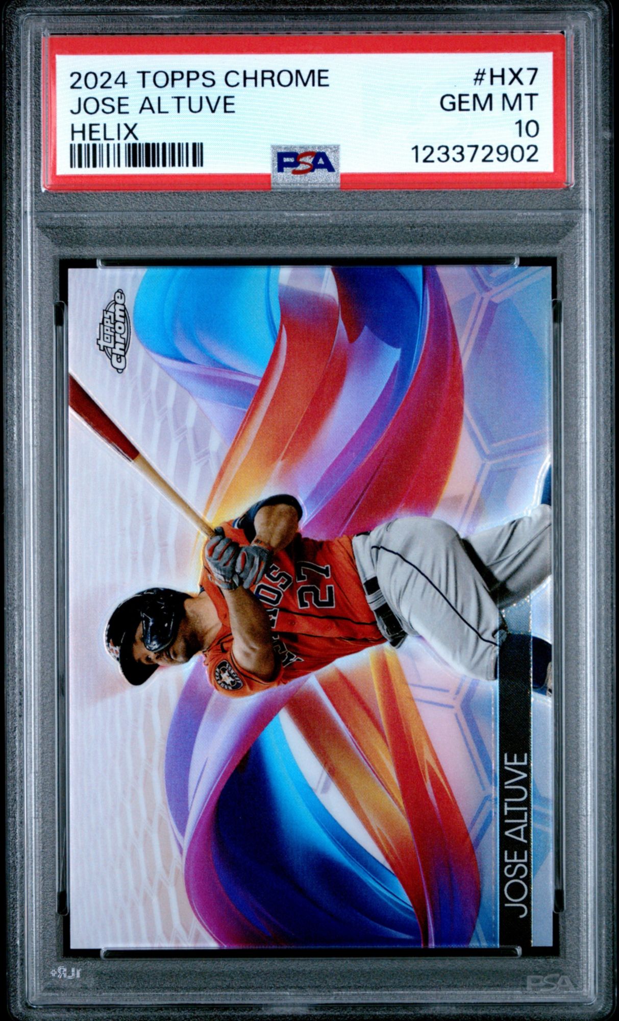 2024 Topps Chrome Helix HX7 Jose Altuve PSA 10