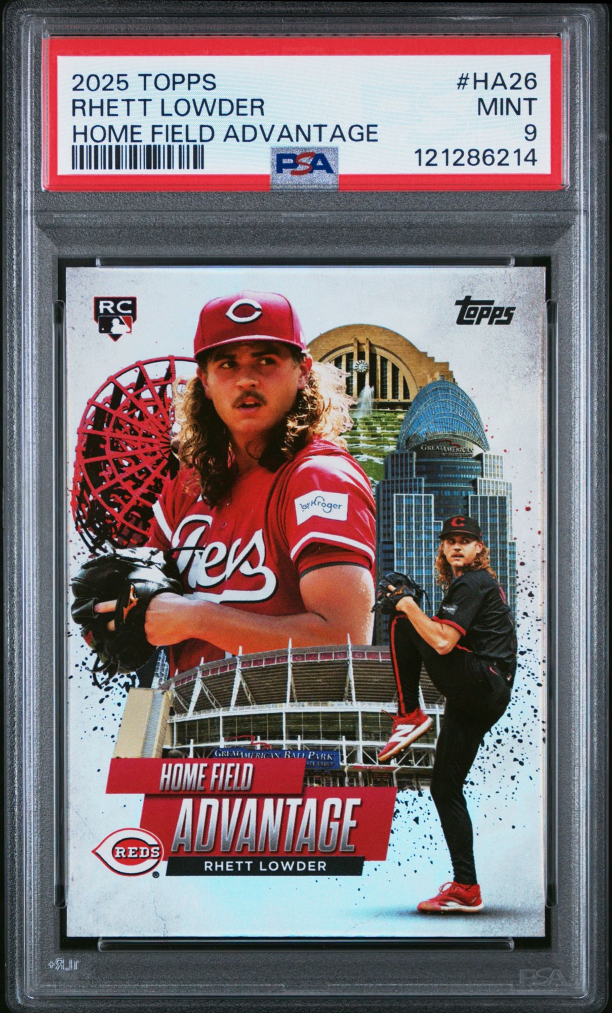 2025 Topps Home Field Advantage HA26 Rhett Lowder Series 2 PSA 9
