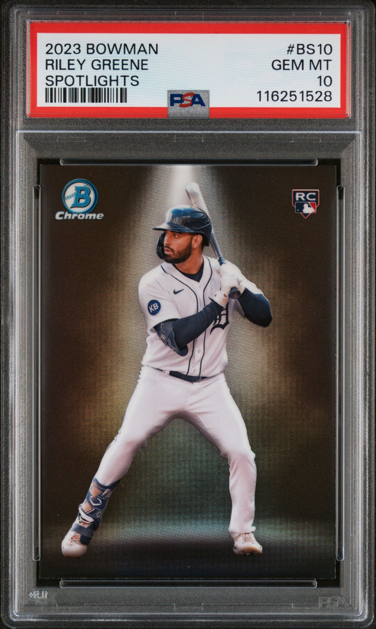 2023 Bowman Spotlights BS10 Riley Greene PSA 10