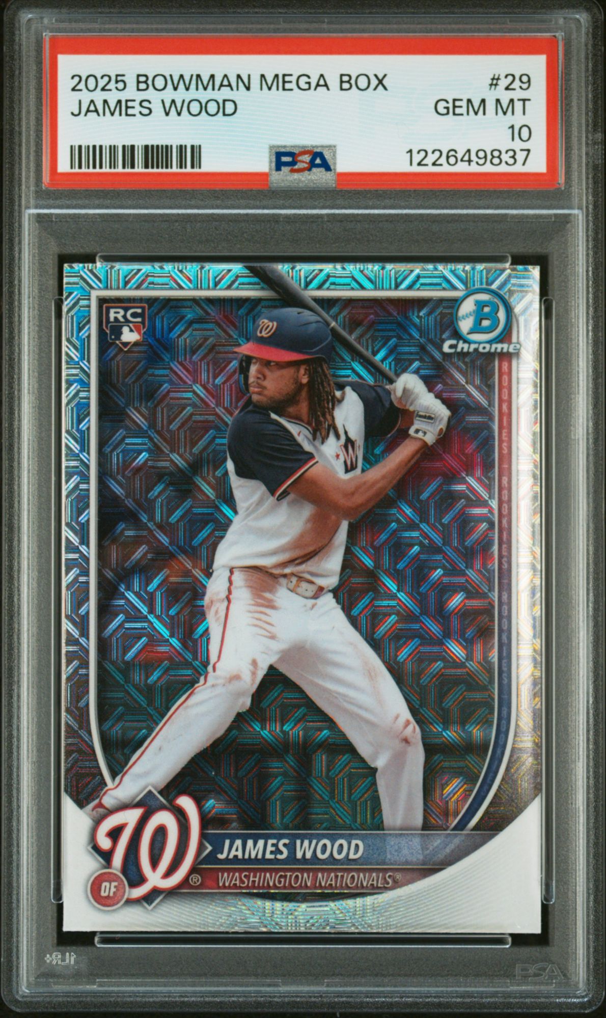 2025 Bowman Mega Box Chrome 29 James Wood PSA 10