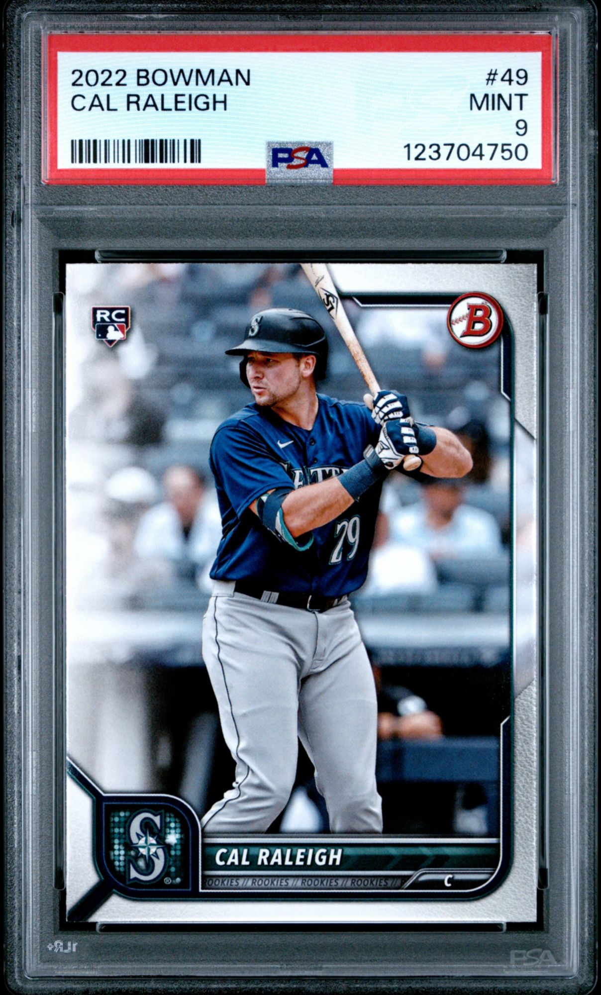 2022 Bowman 49 Cal Raleigh PSA 9