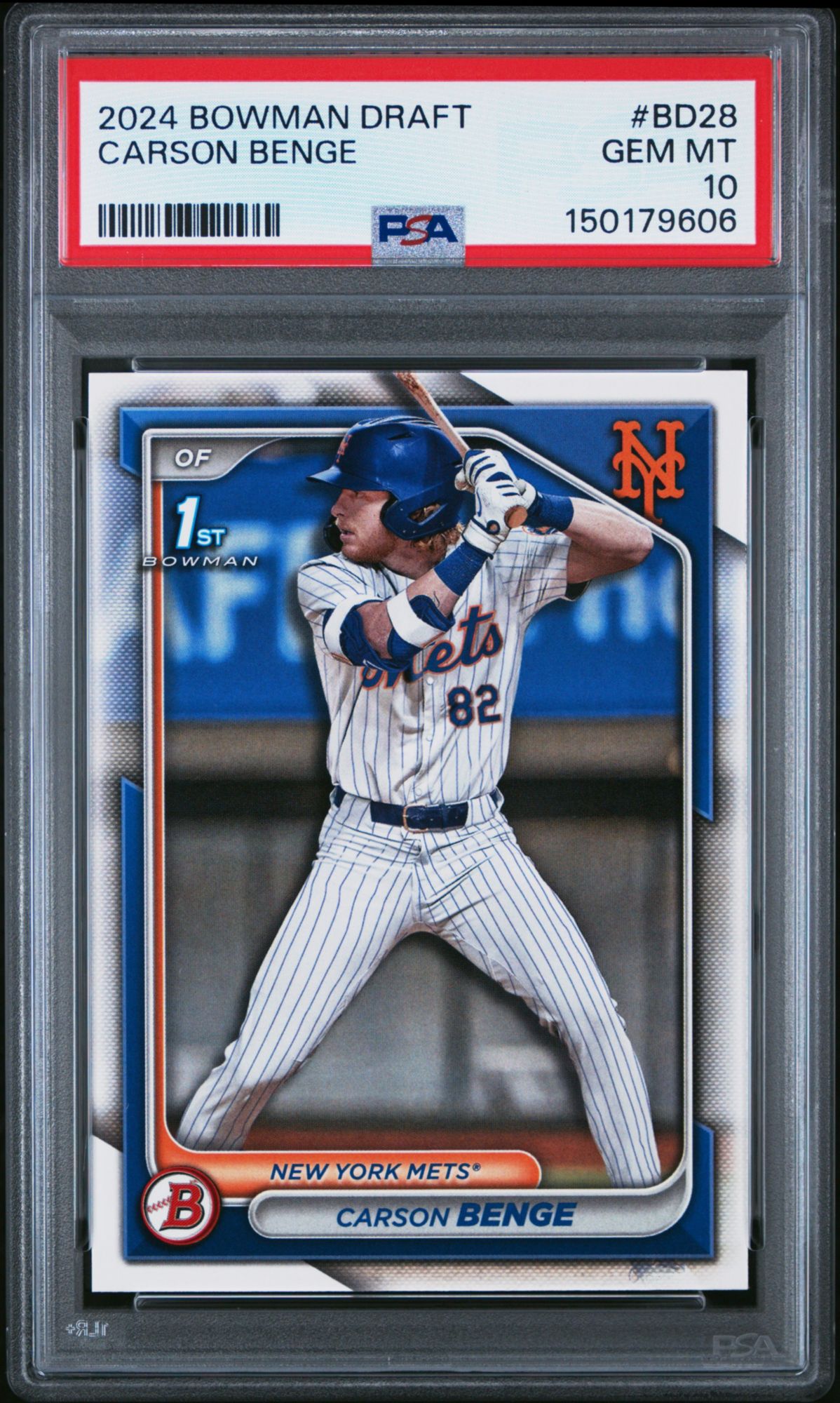 2024 Bowman Draft BD28 Carson Benge PSA 10