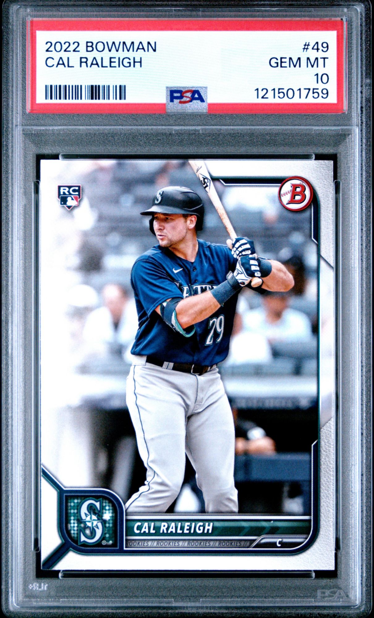 2022 Bowman 49 Cal Raleigh PSA 10