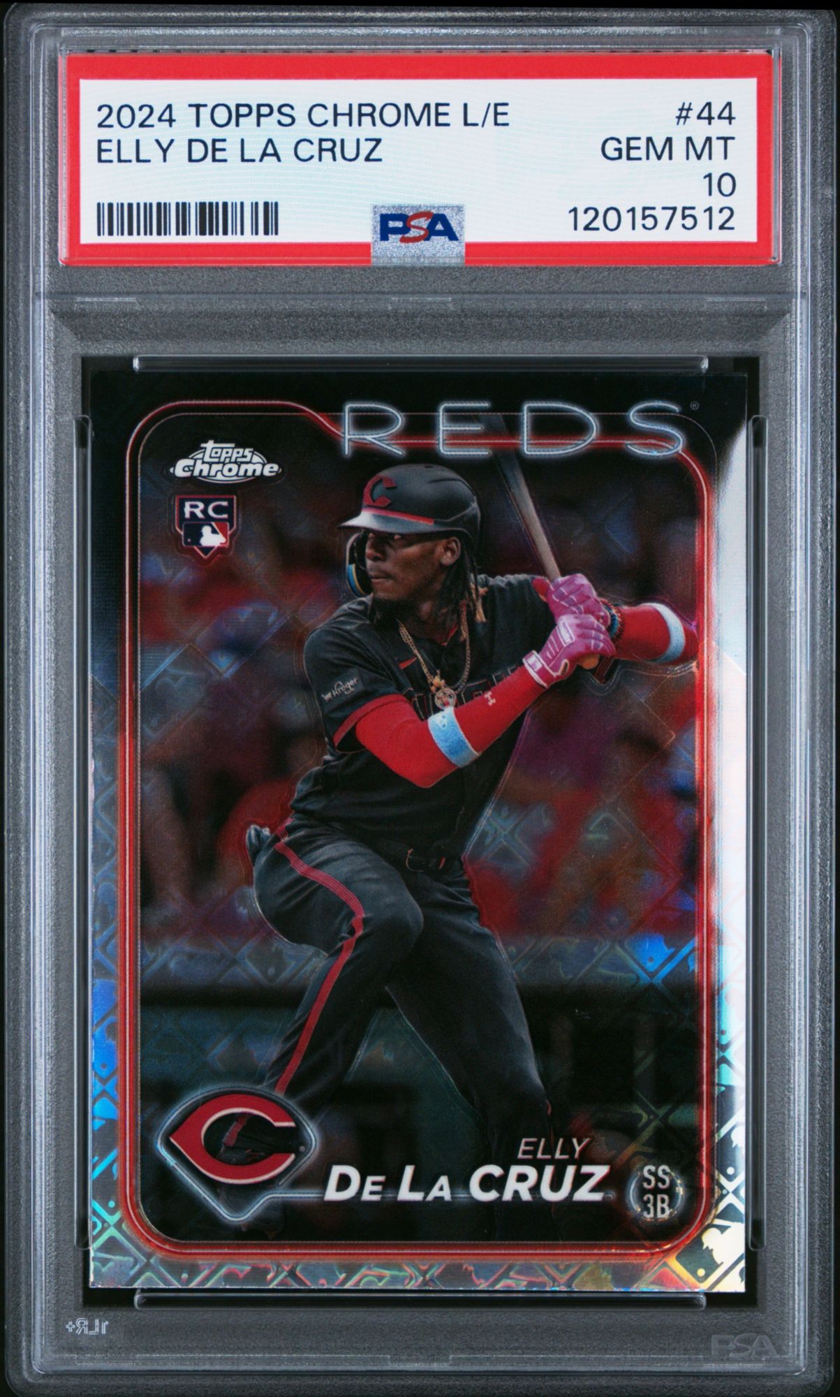 2024 Topps Chrome Logofractor Edition 44 Elly De La Cruz PSA 10