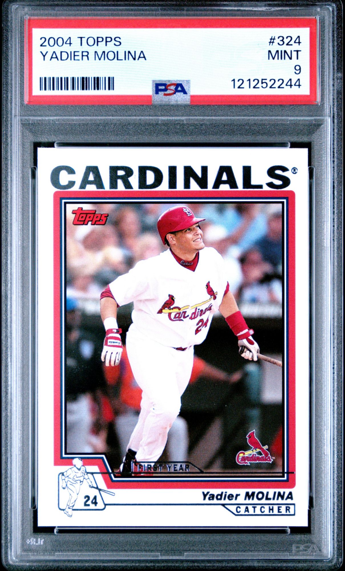 2004 Topps 324 Yadier Molina PSA 9