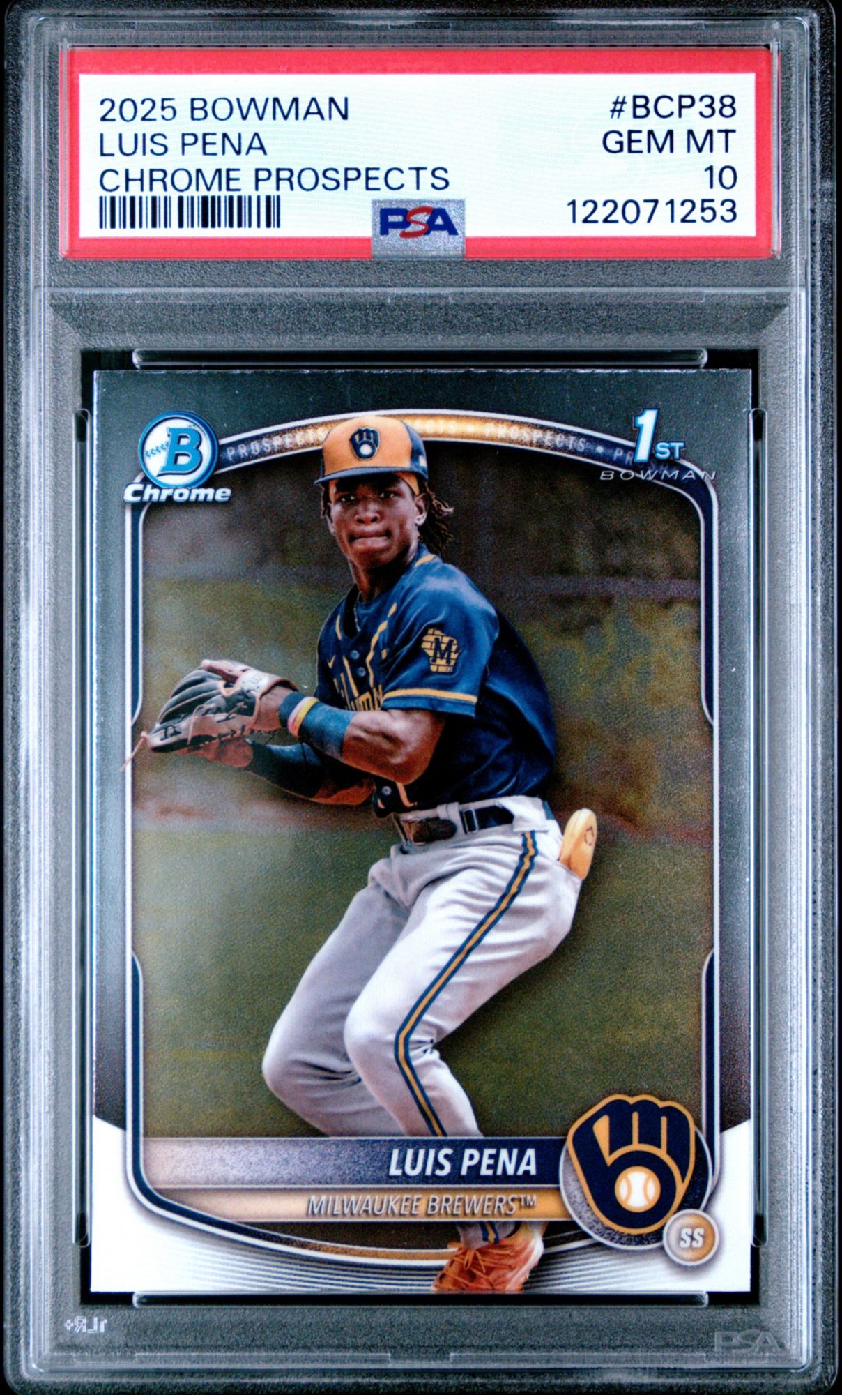 2025 Bowman Chrome Prospects BCP38 Luis Pena  PSA 10