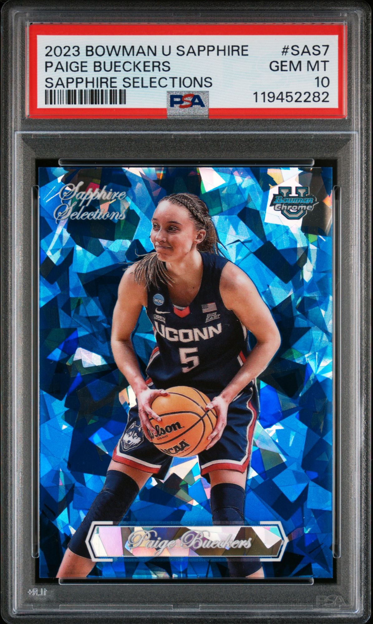 2023 Bowman University Chrome Sapphire Selections Sas7 Paige Bueckers PSA 10