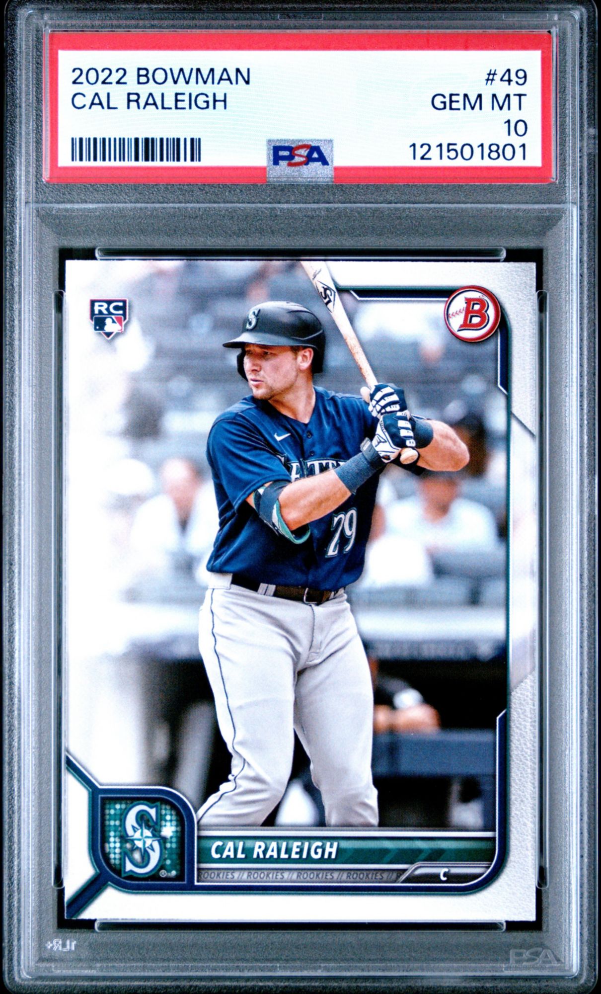2022 Bowman 49 Cal Raleigh PSA 10