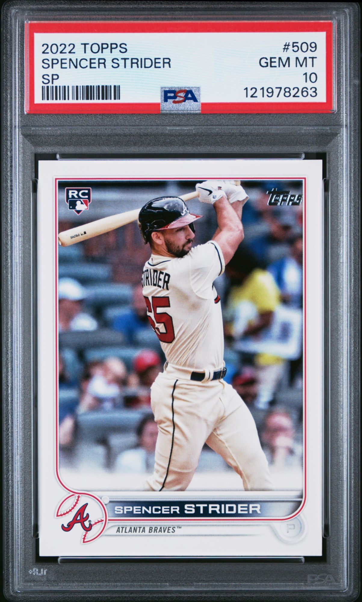 2022 Topps 509 Spencer Strider Series 2-SP PSA 10