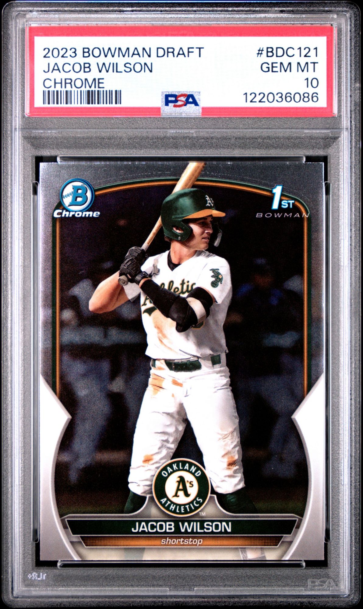 2023 Bowman Draft BDC121 Jacob Wilson Chrome PSA 10