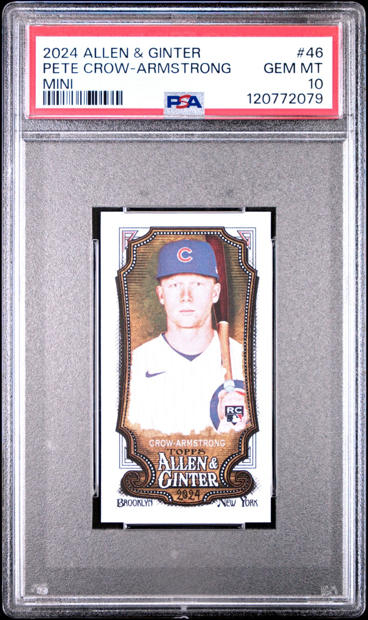 PTアムステルダム　ドラフトピックカード 2024 Topps Allen & Ginter 46 Pete Crow-Armstrong Mini PSA 10