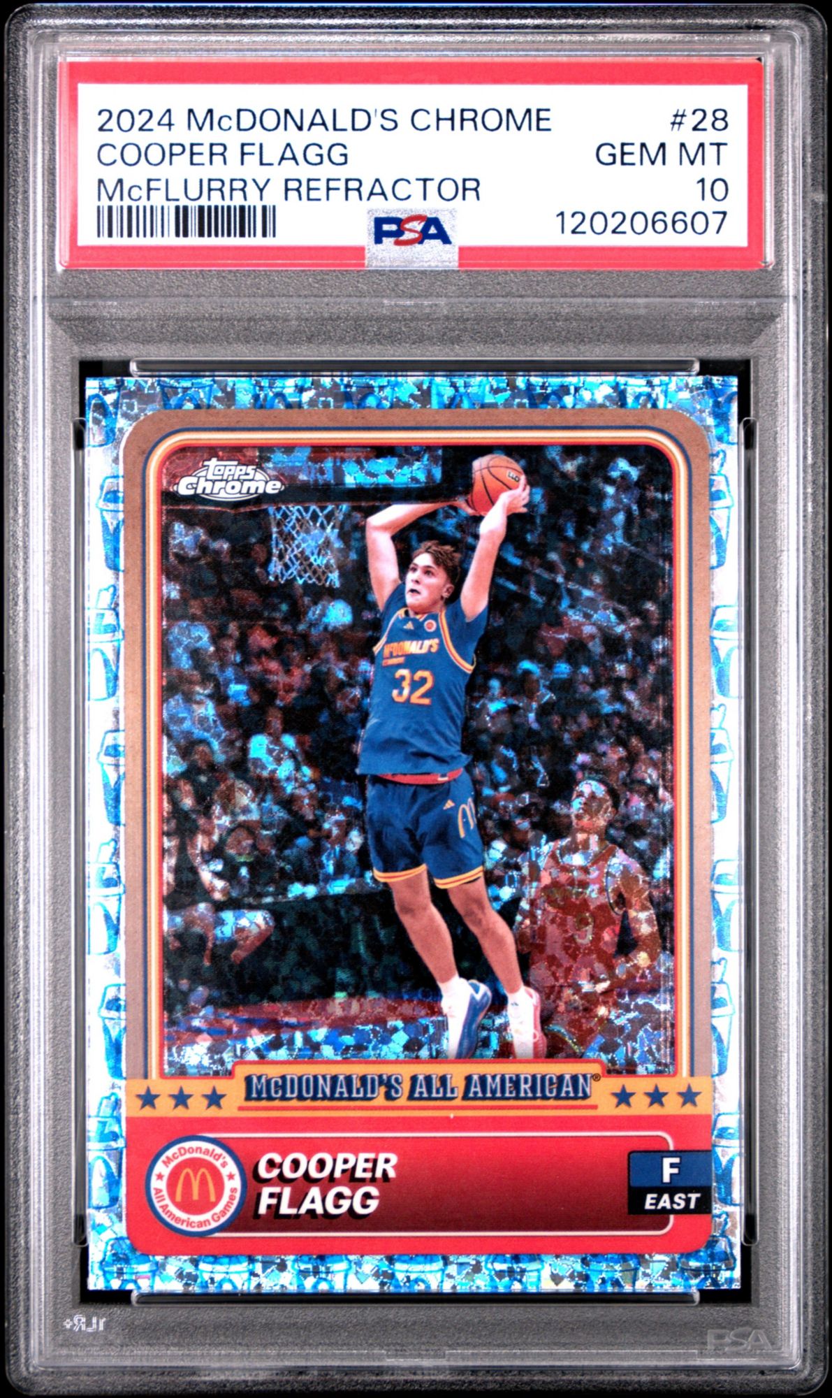2024 Topps Chrome Mcdonald's All American 28 Cooper Flagg Mcflurry Refractor PSA 10
