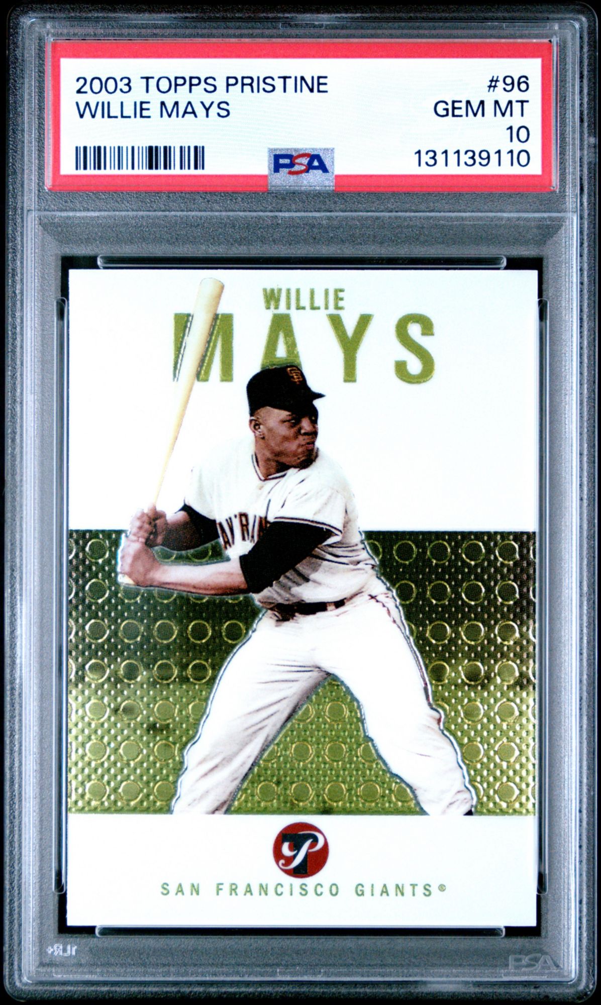 2003 Topps Pristine 96 Willie Mays PSA 10