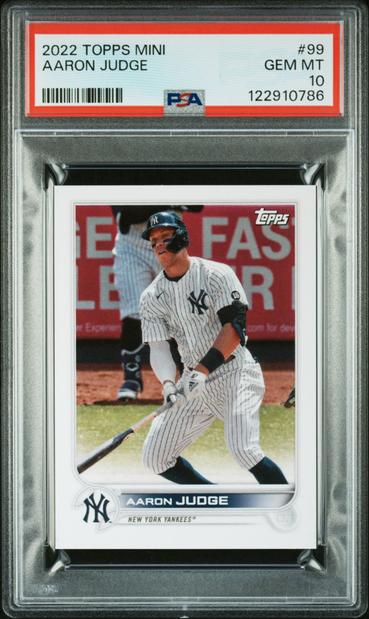 2022 Topps Mini 99 Aaron Judge PSA 10