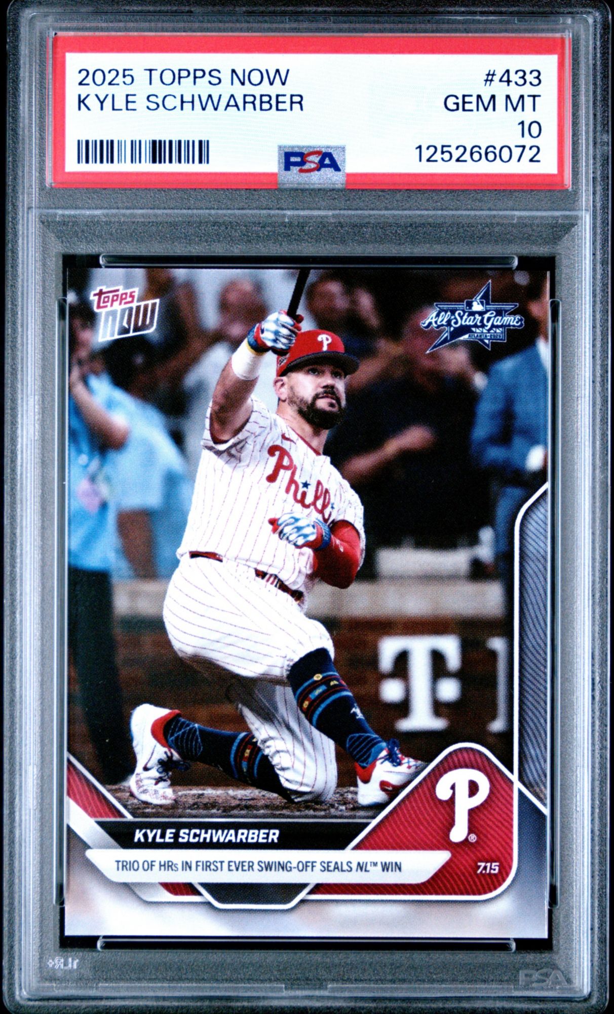 2025 Topps Now 433 Kyle Schwarber PSA 10