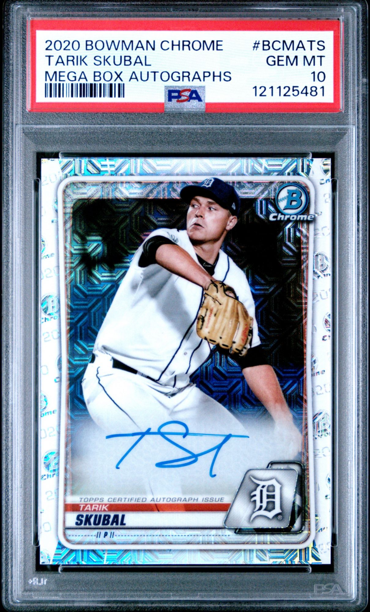 2020 Bowman Chrome Mega Box Autographs Bcmats Tarik Skubal PSA 10